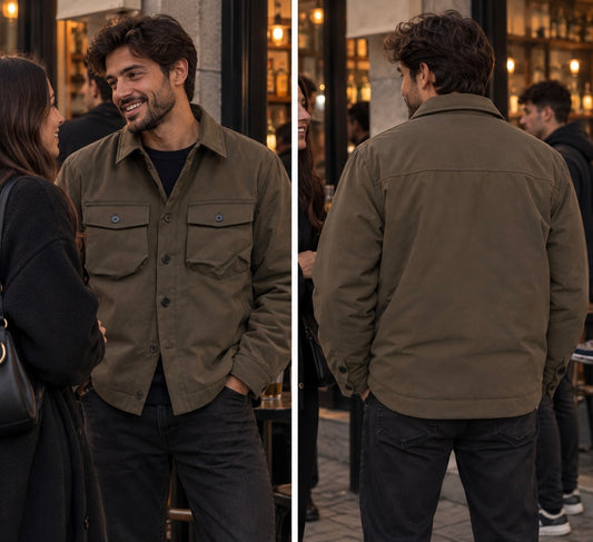 Giubbino a camicia imbottito