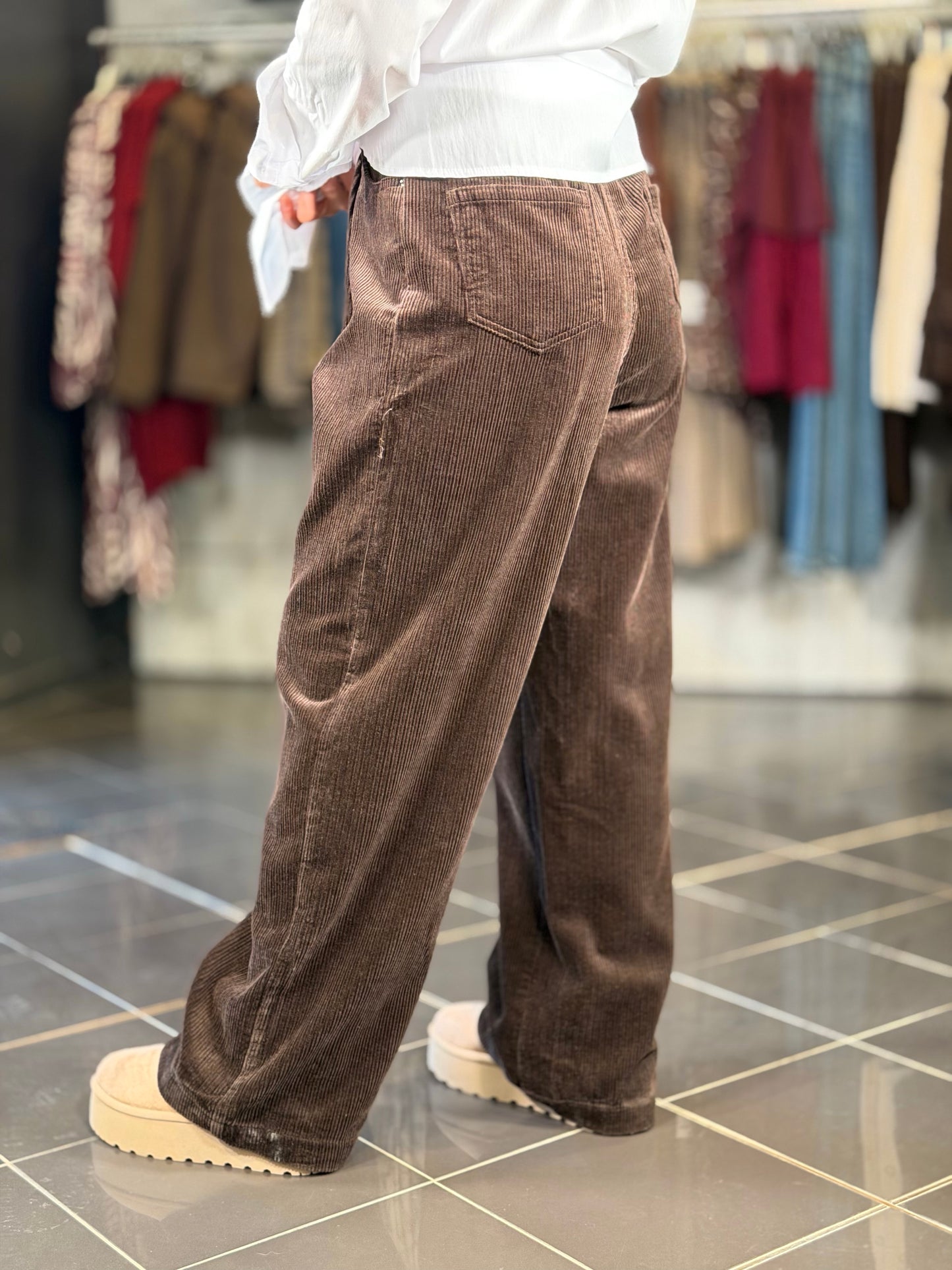 Pantalone in velluto marrone 2465