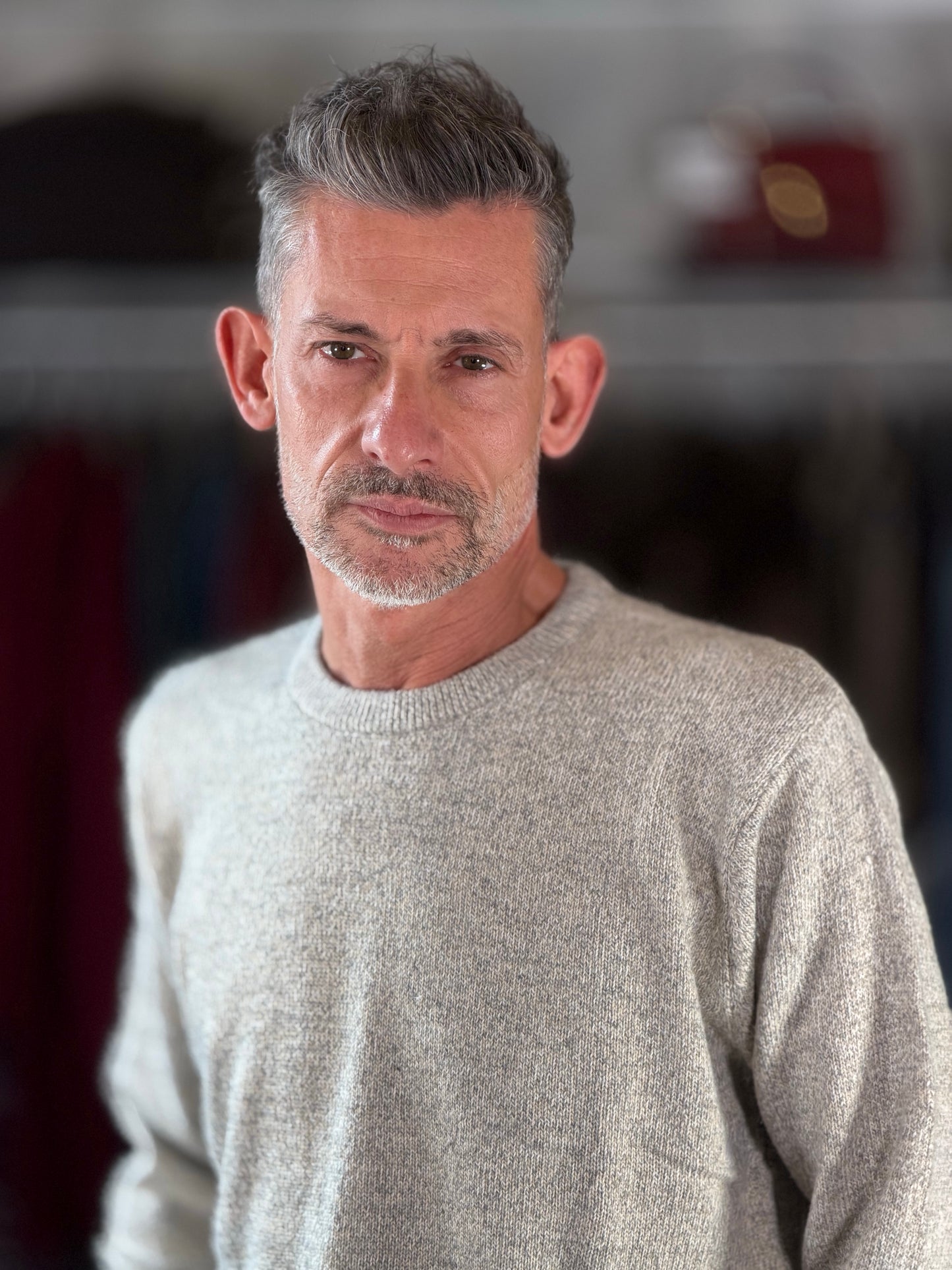 Maglione girocollo mélange beige 2599