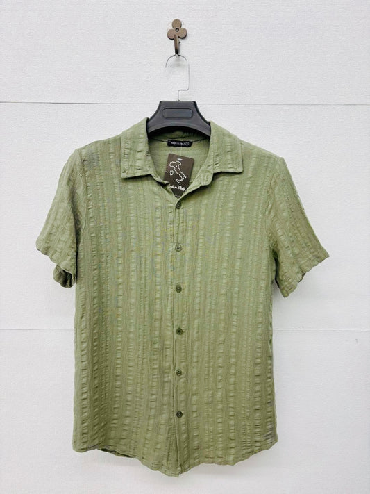 Camicia a maniche corte verde militare 2771
