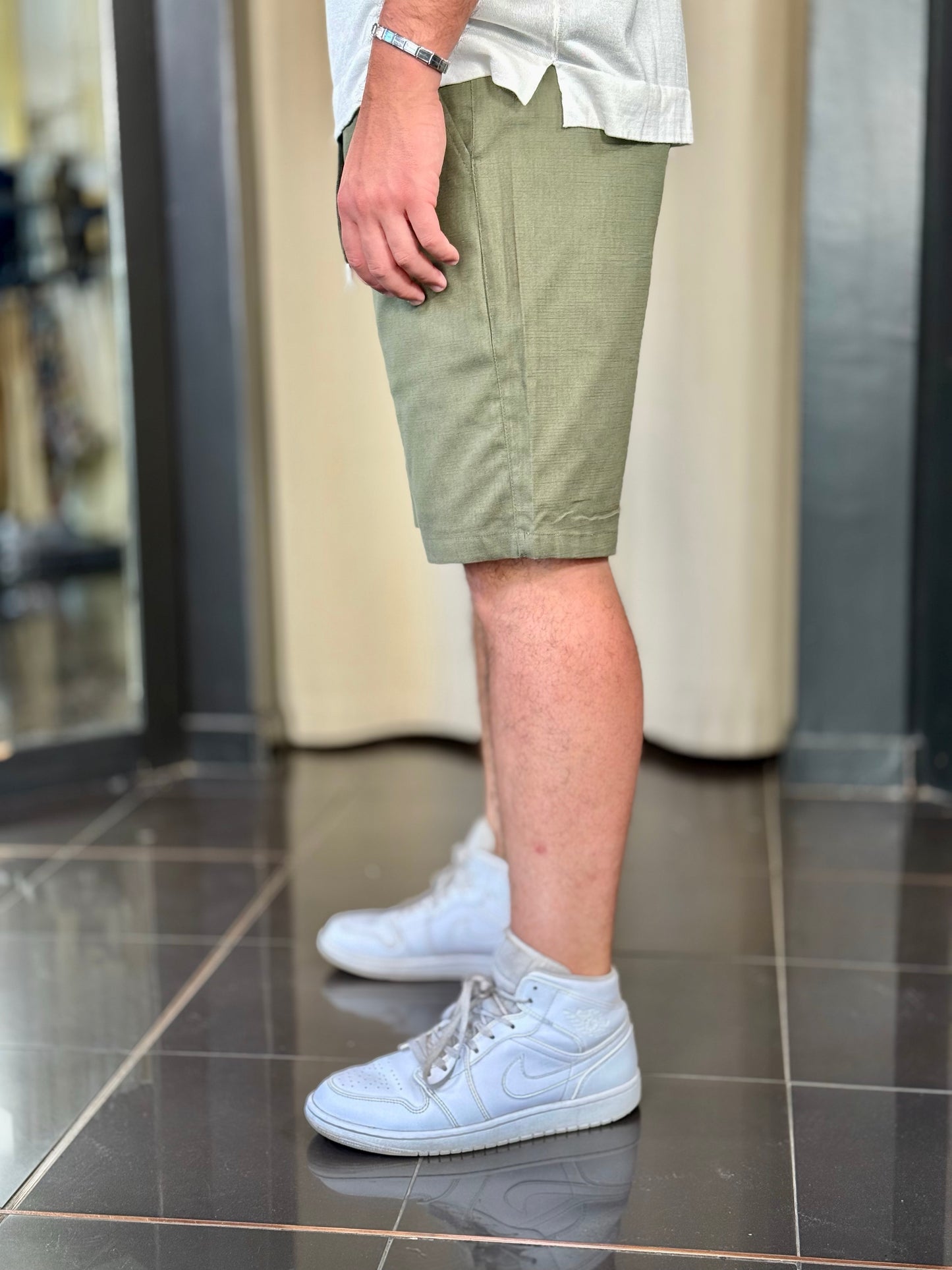 Bermuda verde con coulisse 760