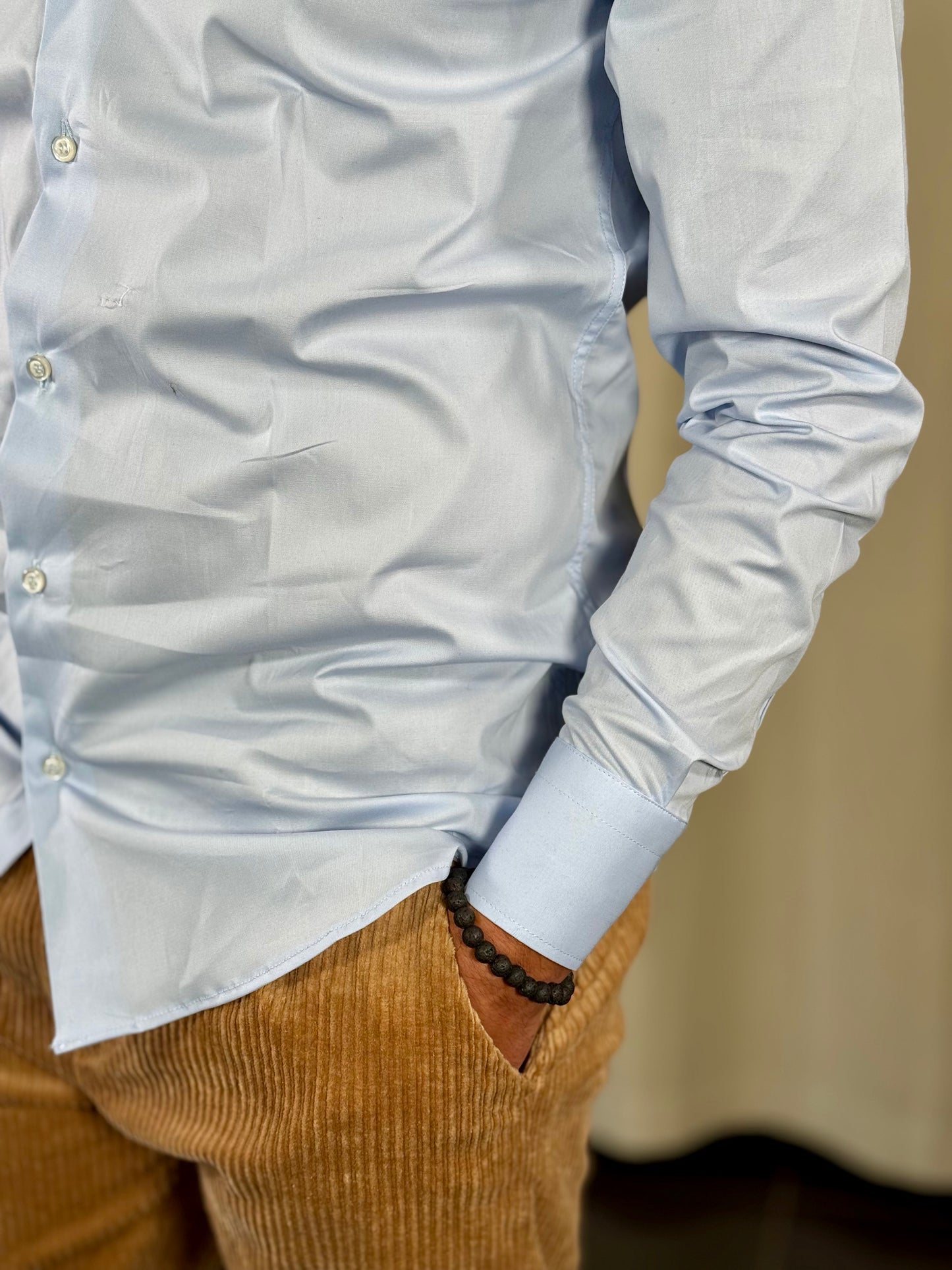 Camicia basica azzurra 2299