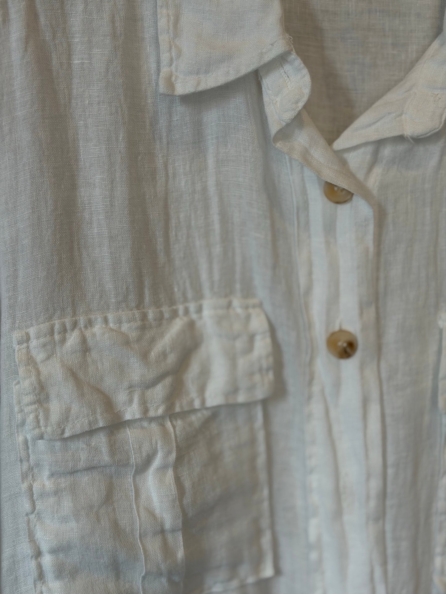 Camicia in lino bianca in taglia unica 2558