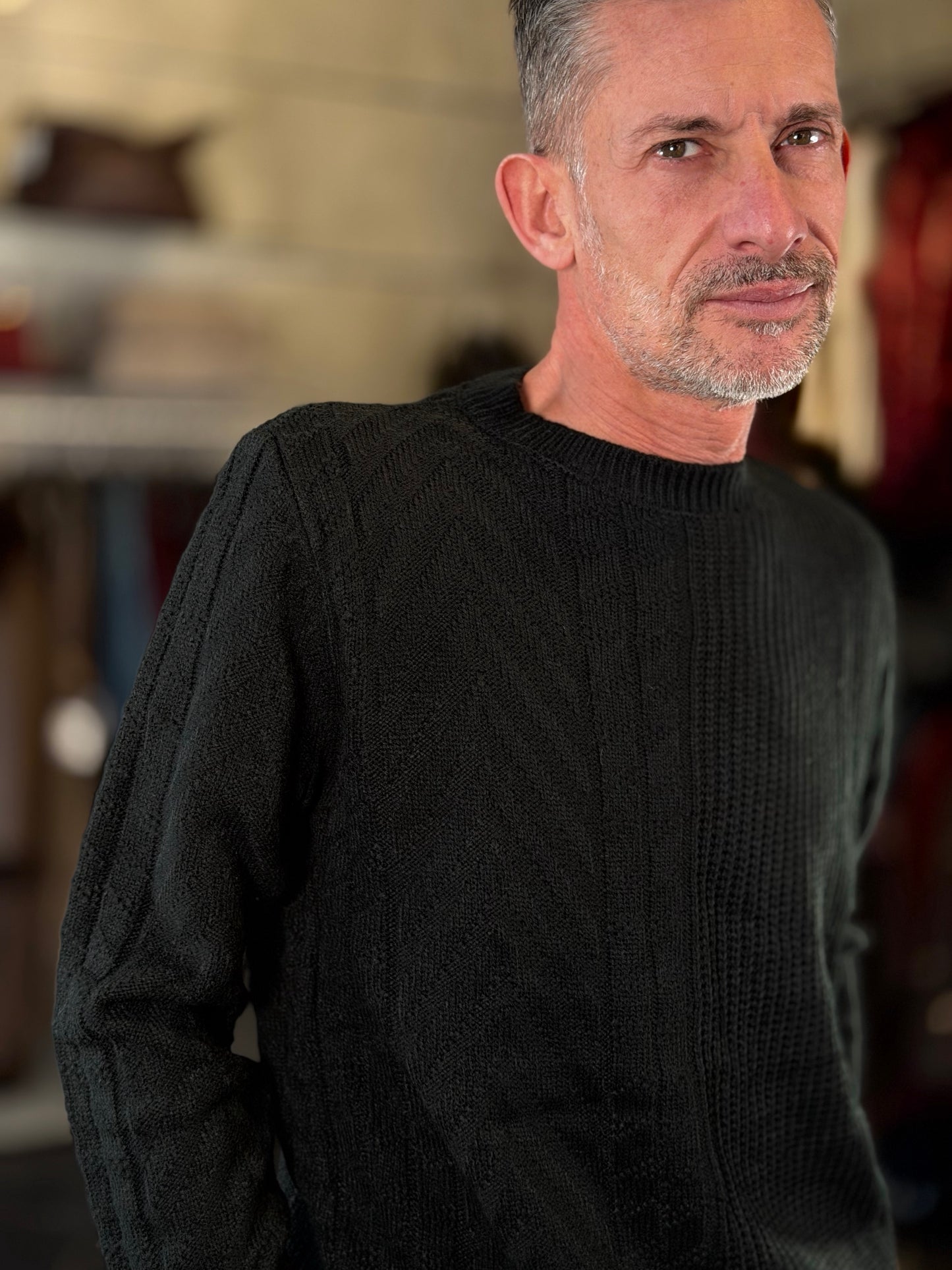 Maglione girocollo nero 2561