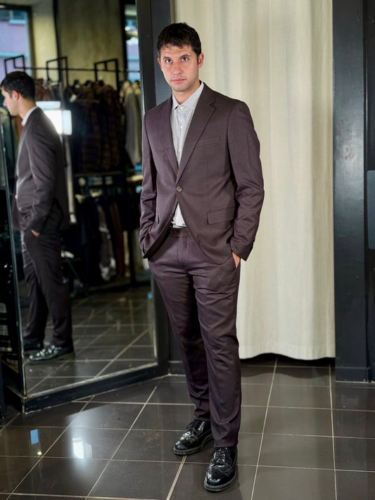 Abito marrone testa di moro (Giacca + Pantalone) 2330