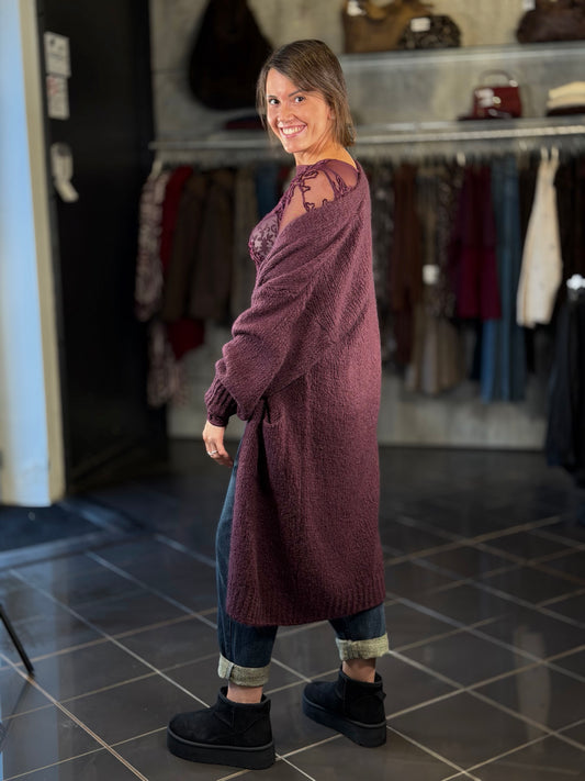 Cardigan borgogna in taglia unica 2423