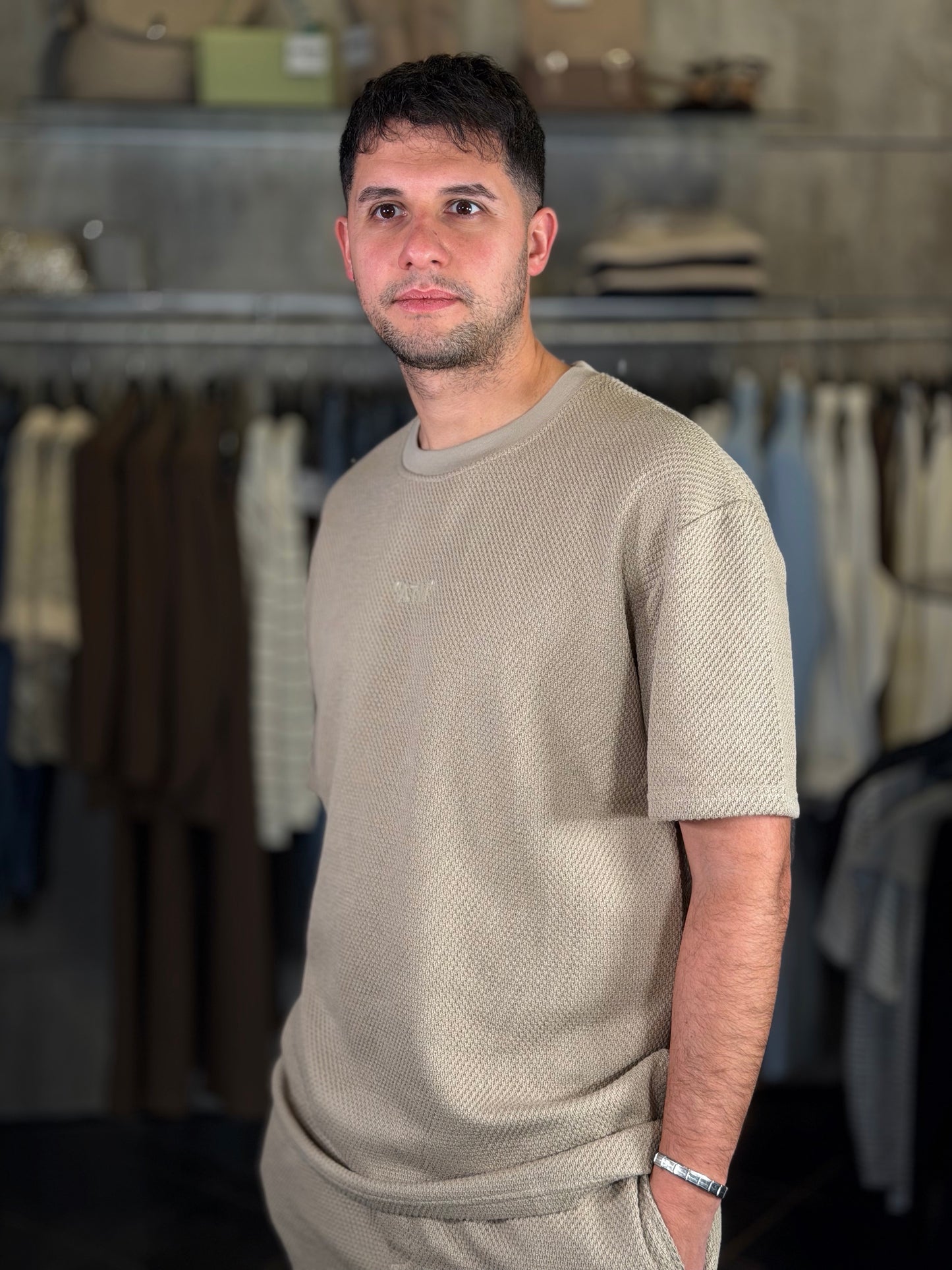 Completo (t-shirt + bermuda) beige 2151