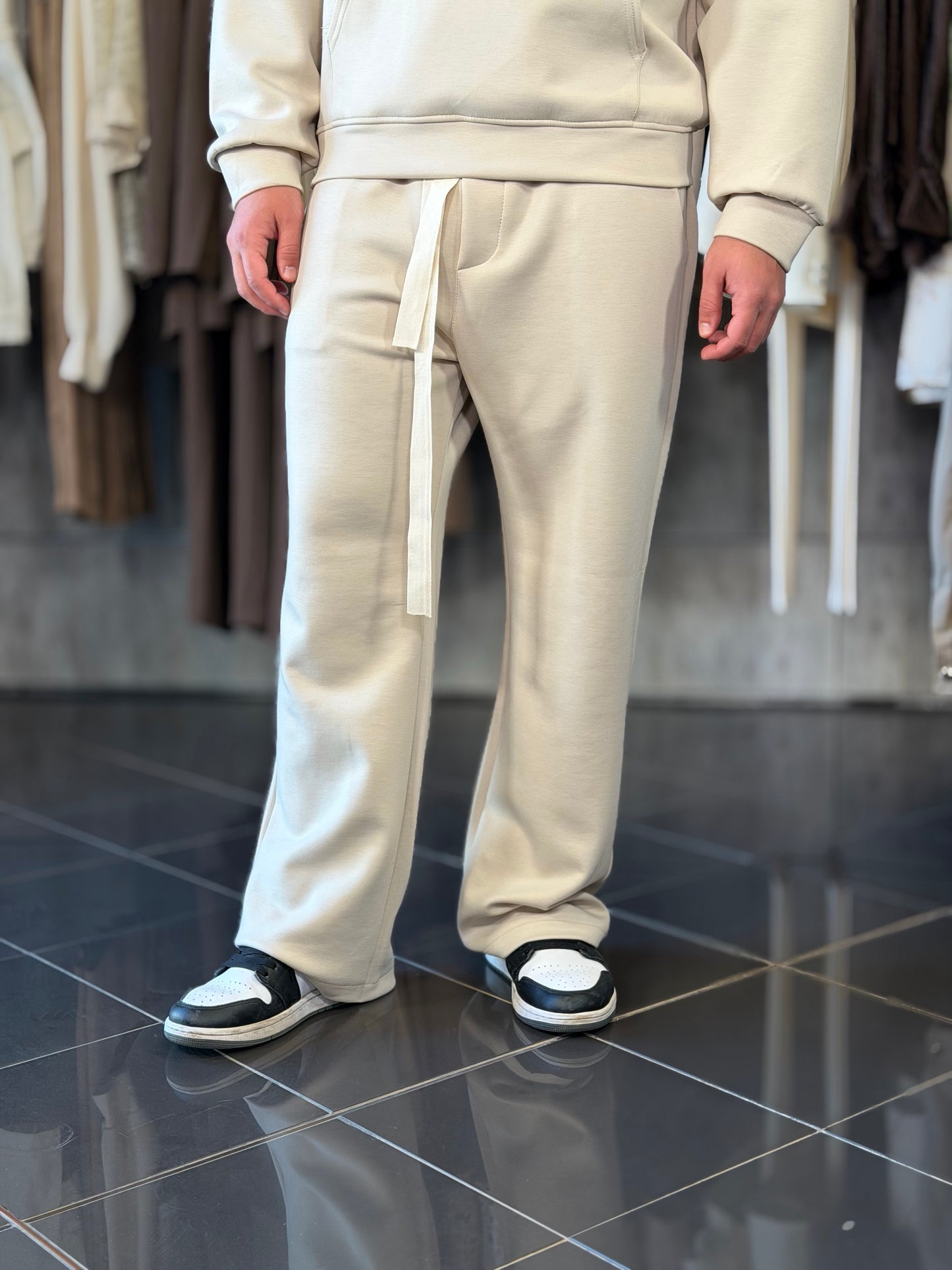 Completo tuta (felpa + pantalone) beige 2286