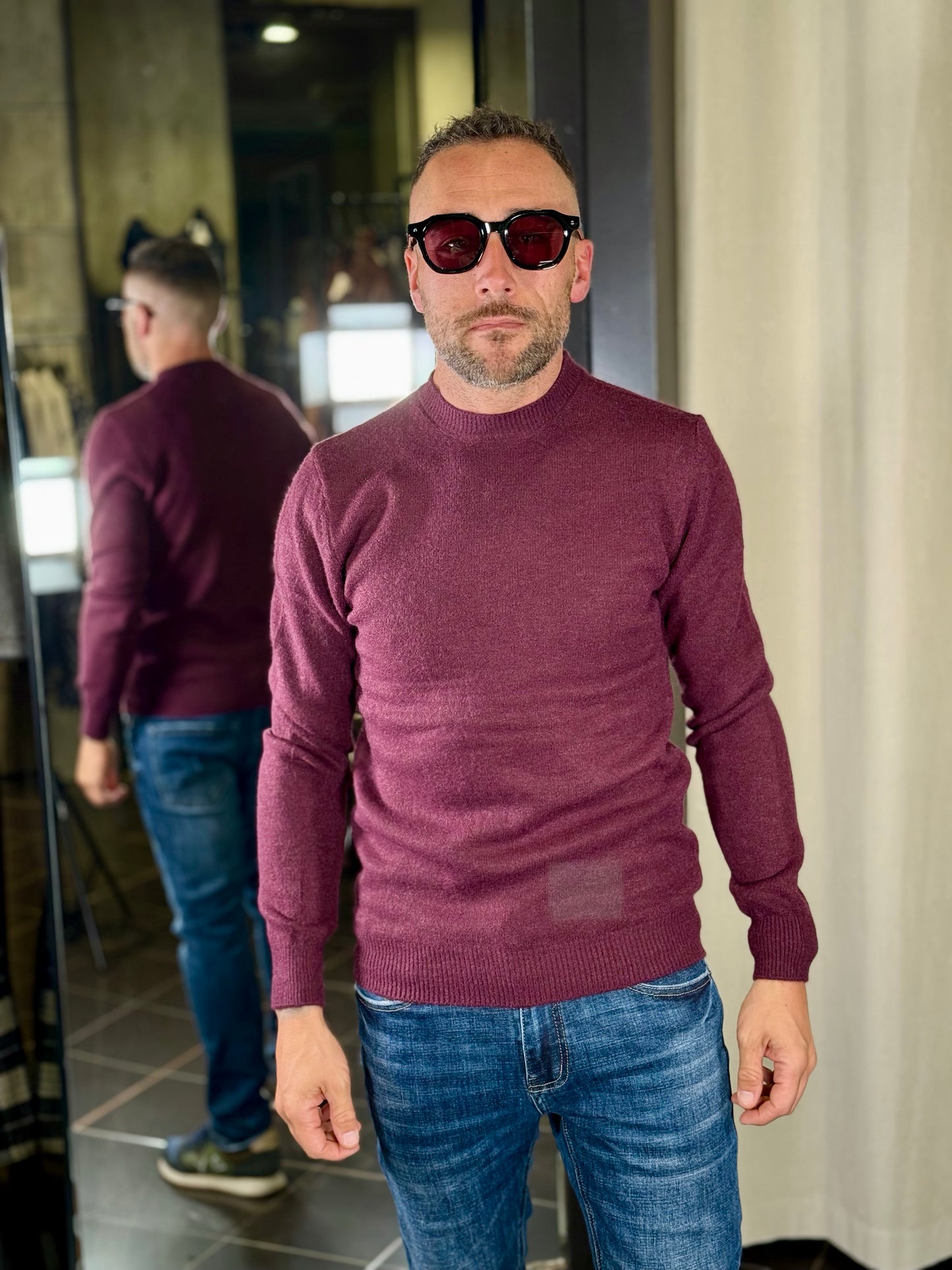 Maglione bordeaux 2292