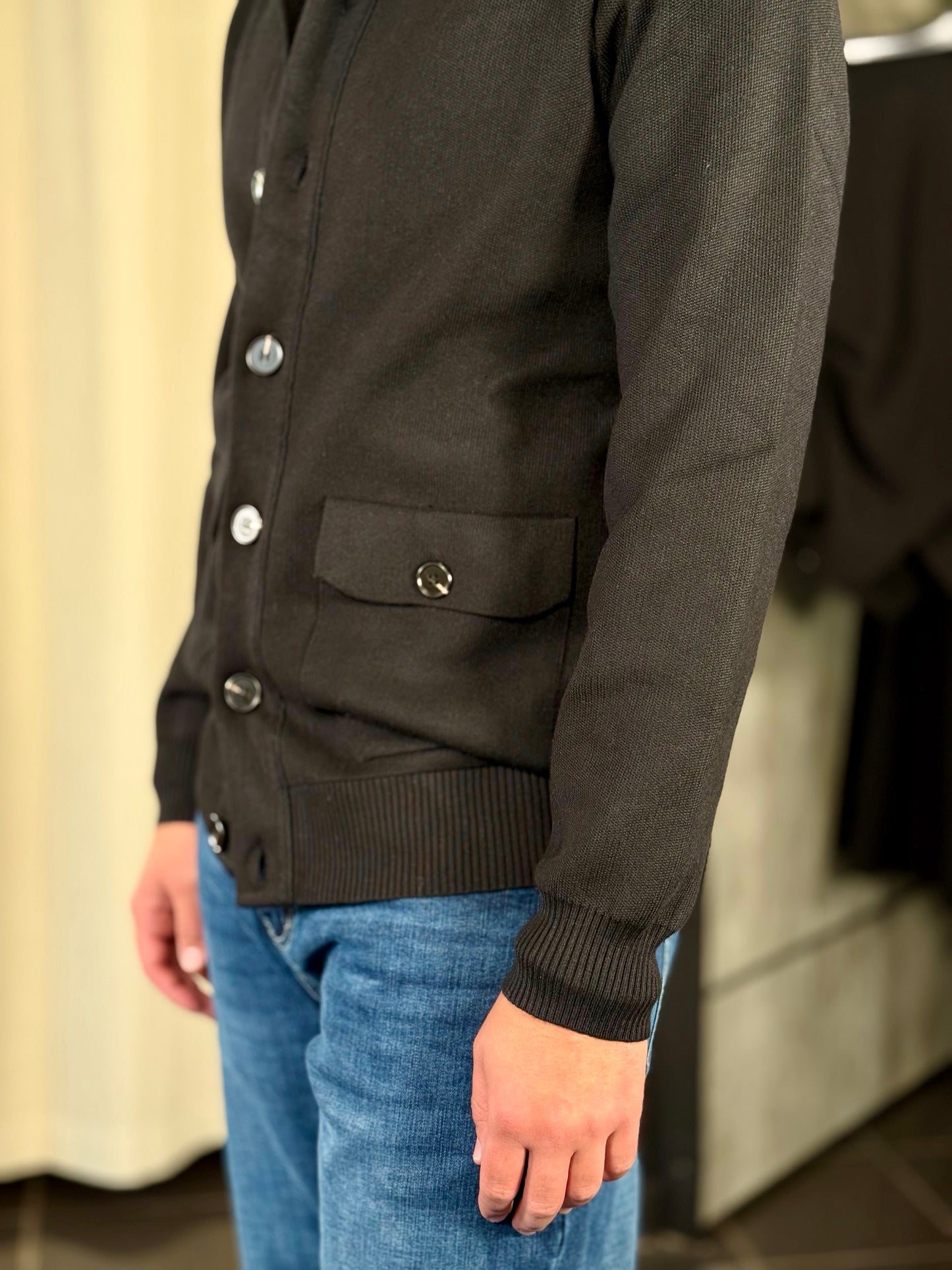 Cardigan con bottoni nero 2340