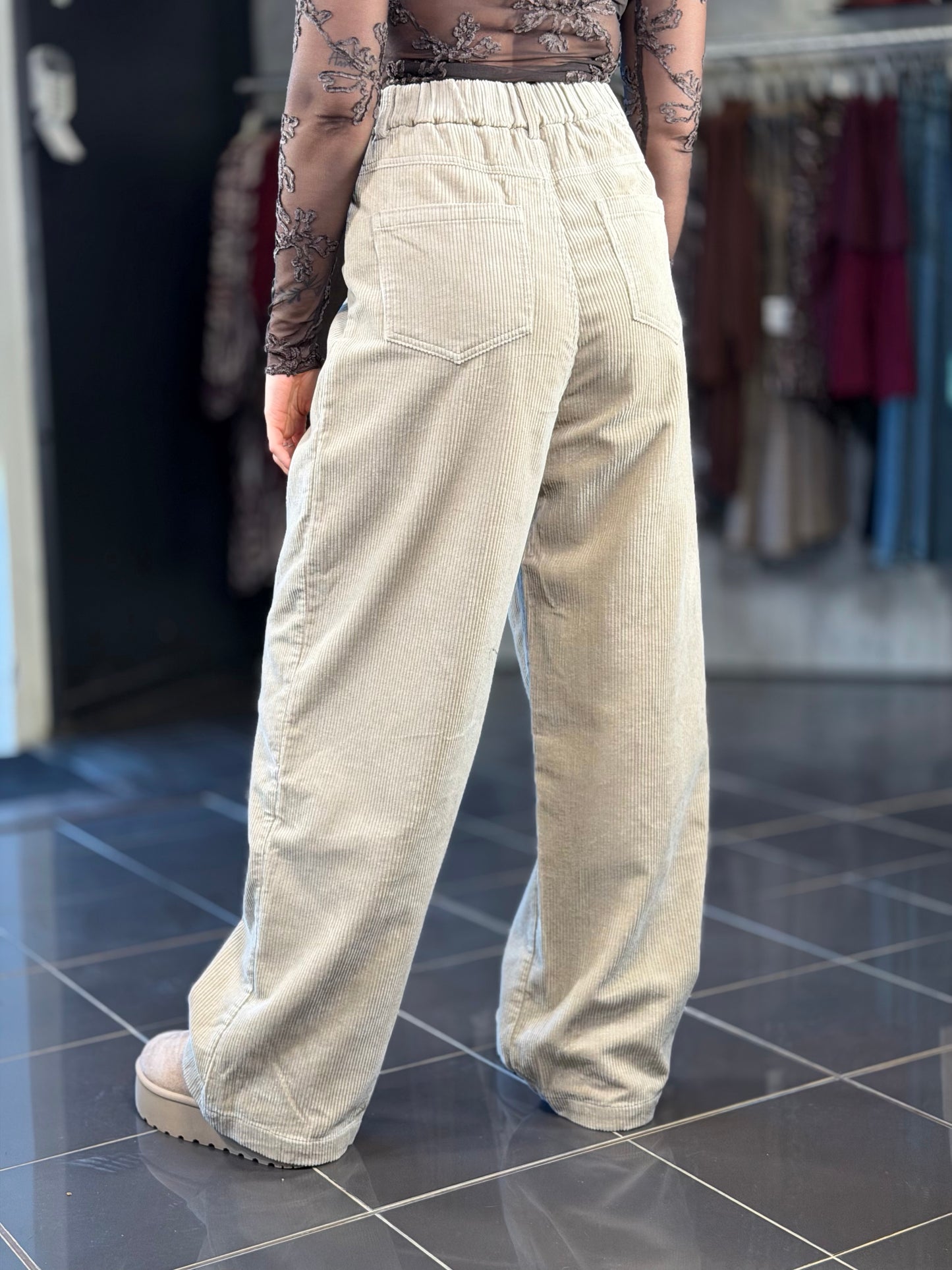 Pantalone in velluto beige 2464