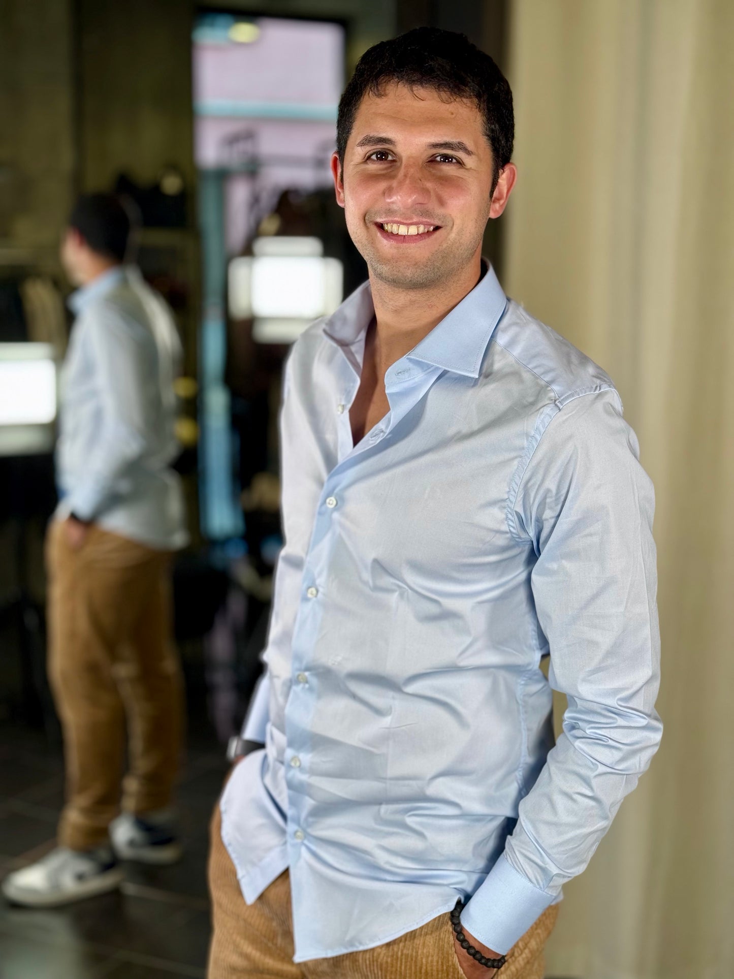 Camicia basica azzurra 2299