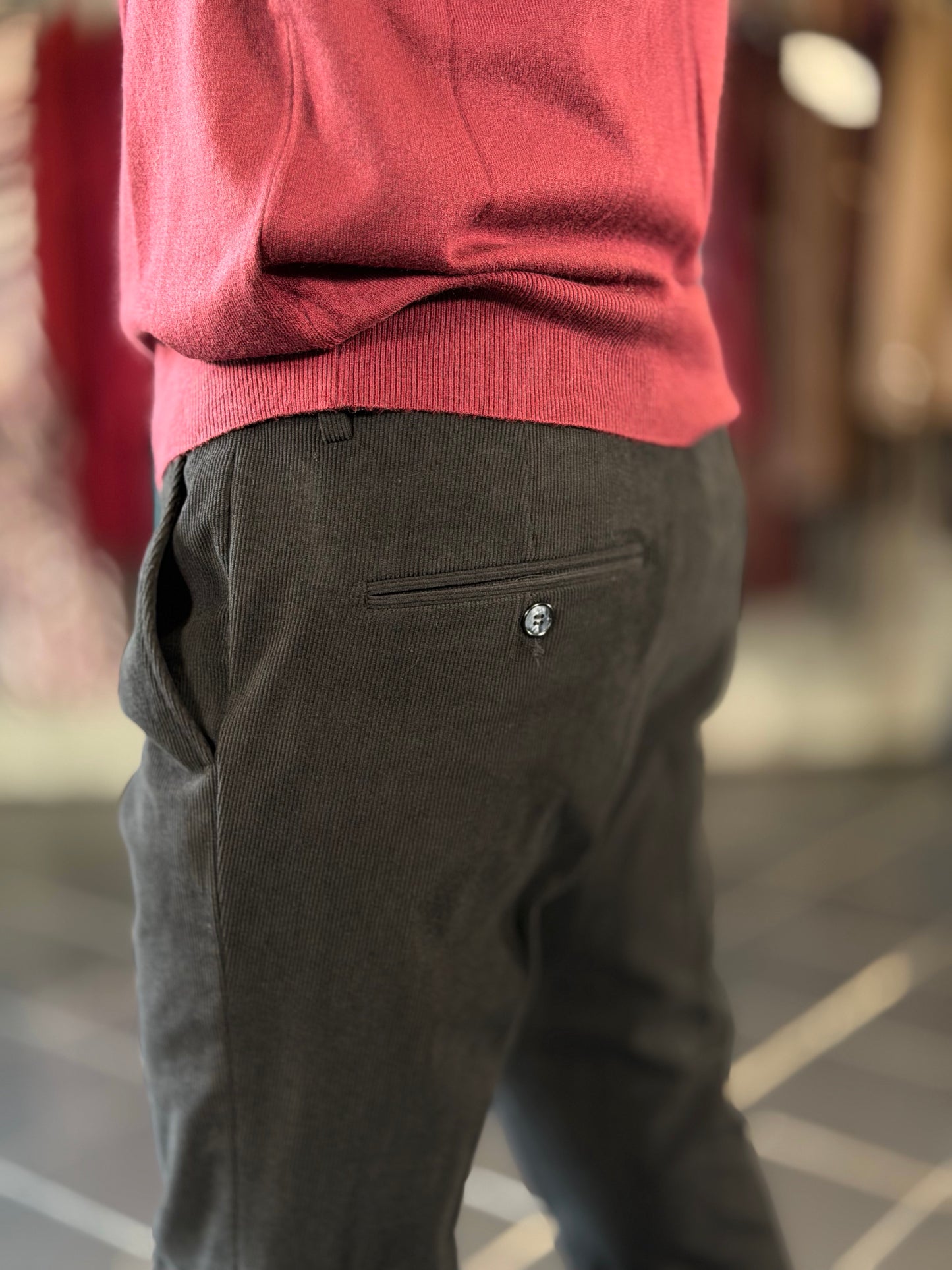 Abito (Giacca + Pantalone) effetto velluto nero 2582