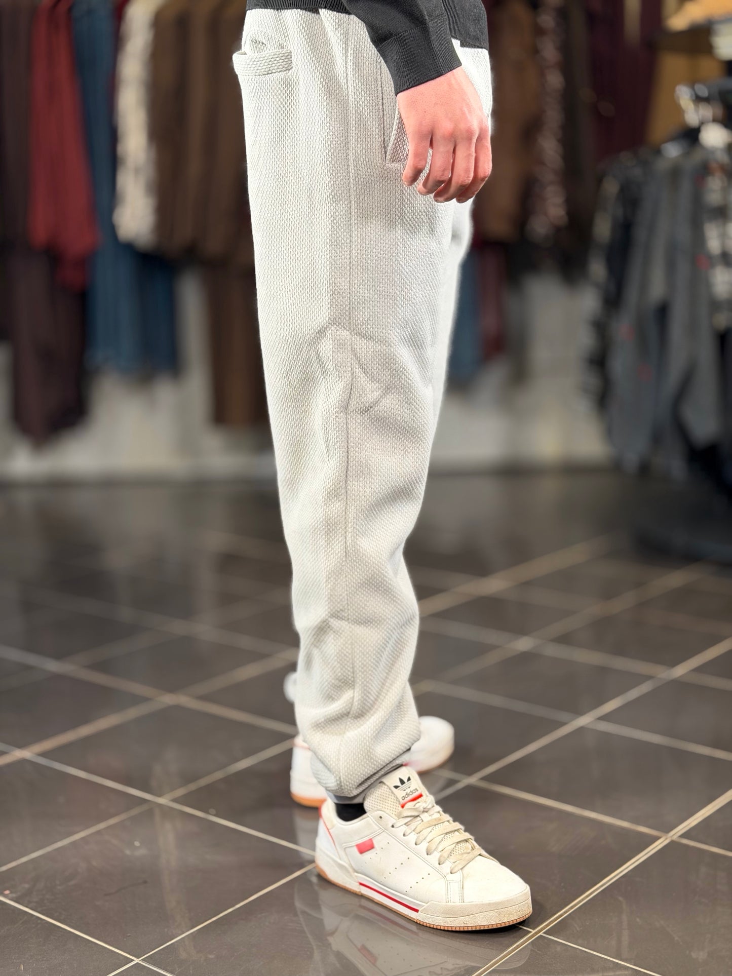 Pantalone tuta grigio puntinato 2515