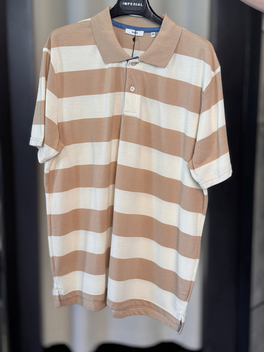 Polo a righe beige 2624