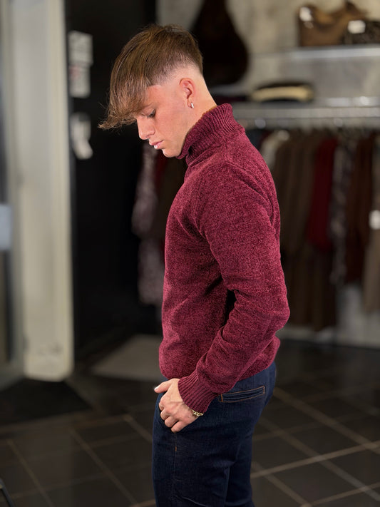 Dolcevita effetto ciniglia bordeaux 2501