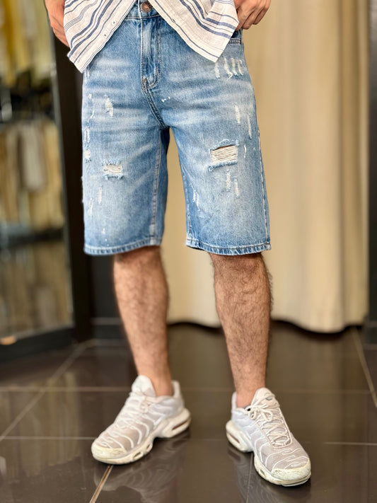 Bermuda baggy con strappi 671