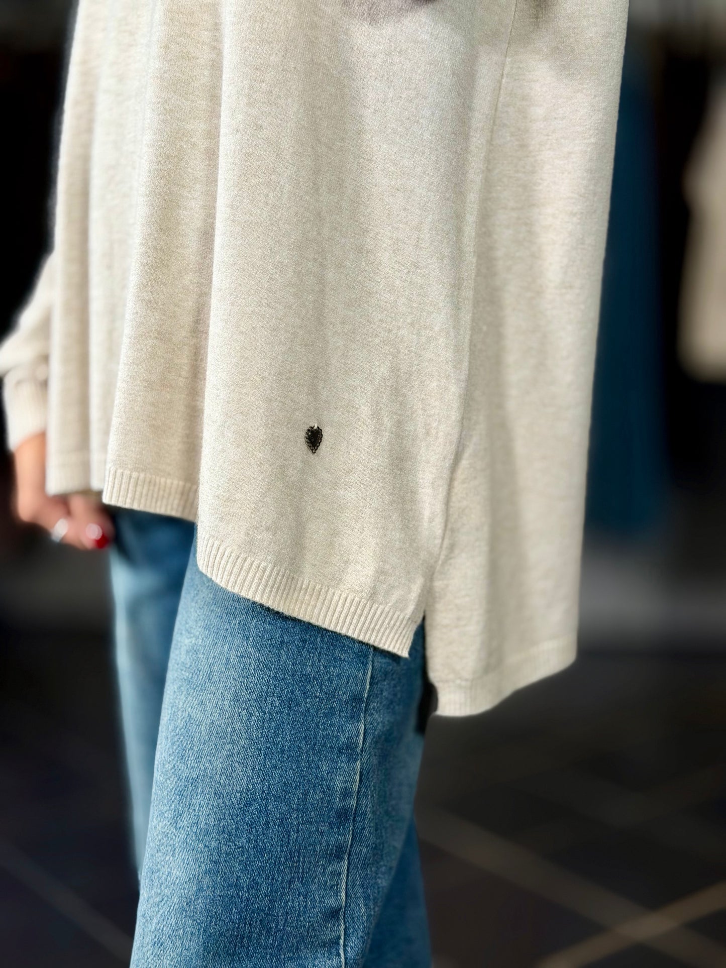 Maglioncino oversize beige in taglia unica 2189