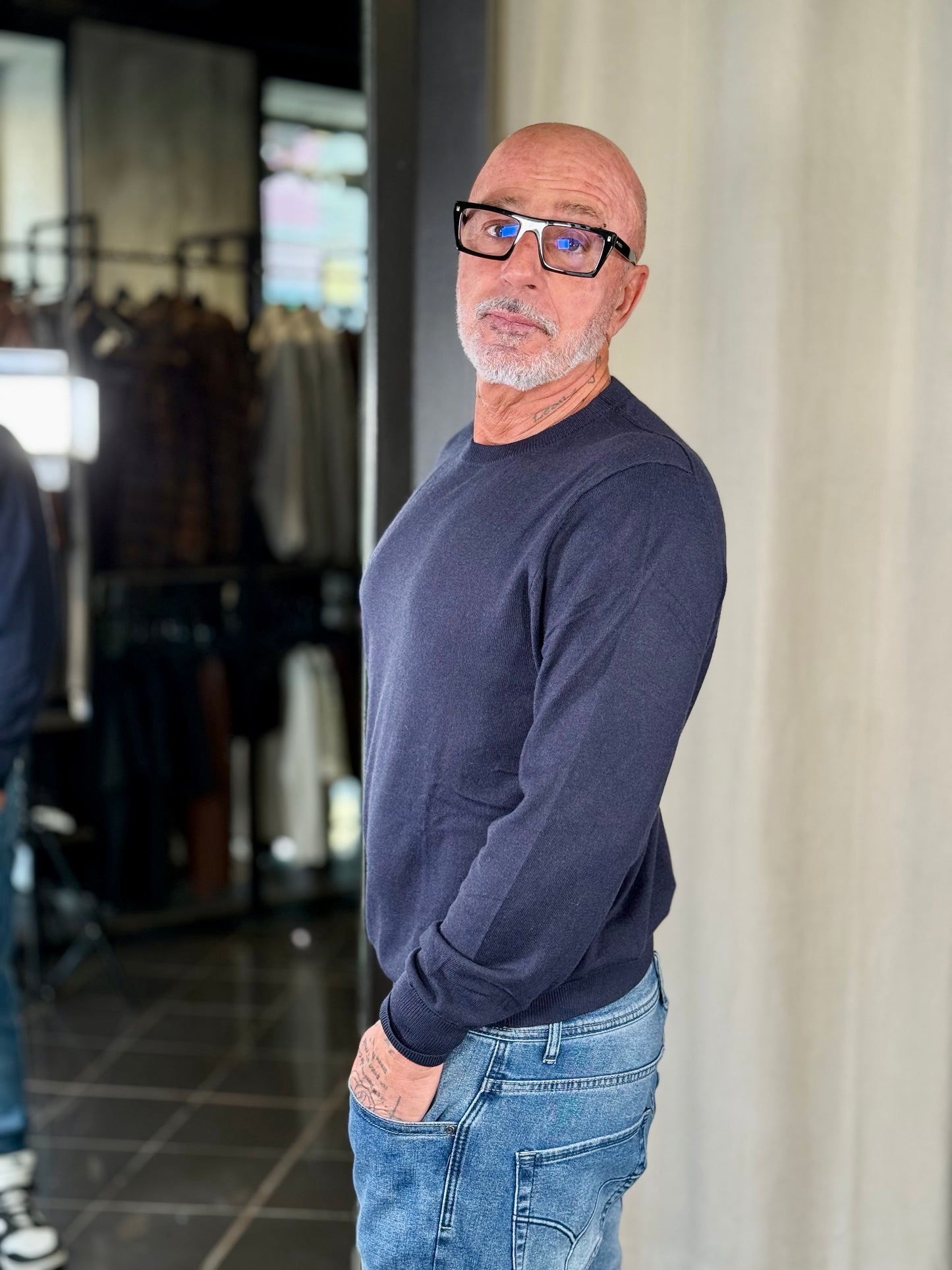 Maglioncino girocollo blu 2360