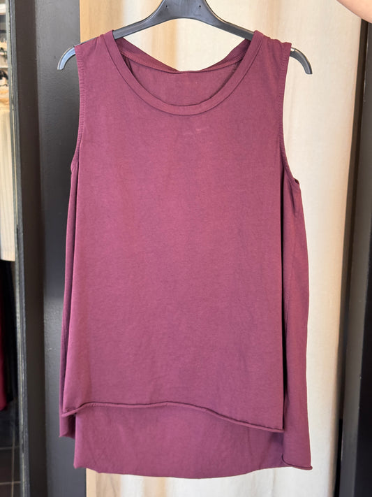Canotta oversize basica Bordeaux in taglia unica 2716