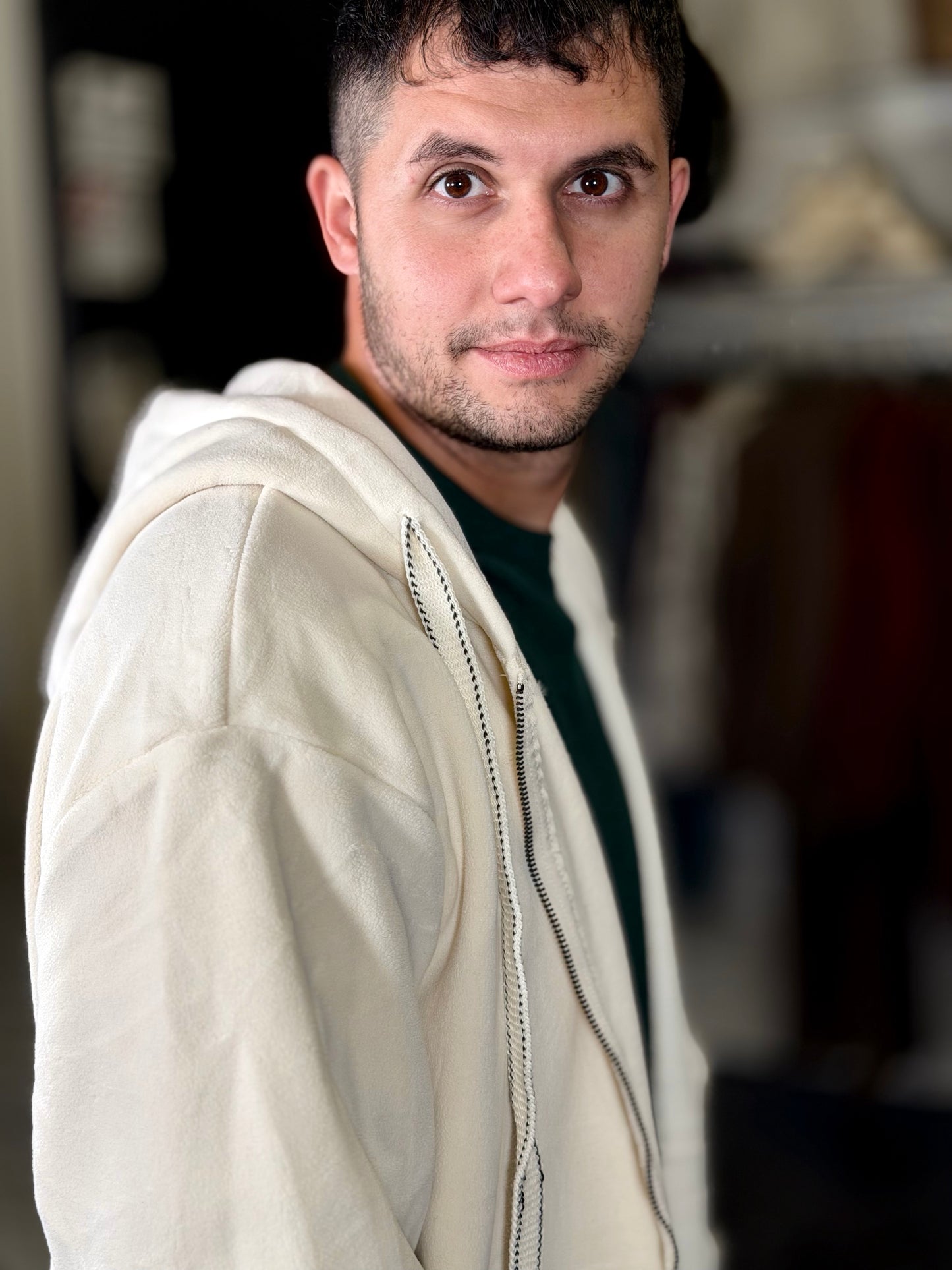 Felpa effetto peluche beige 2141