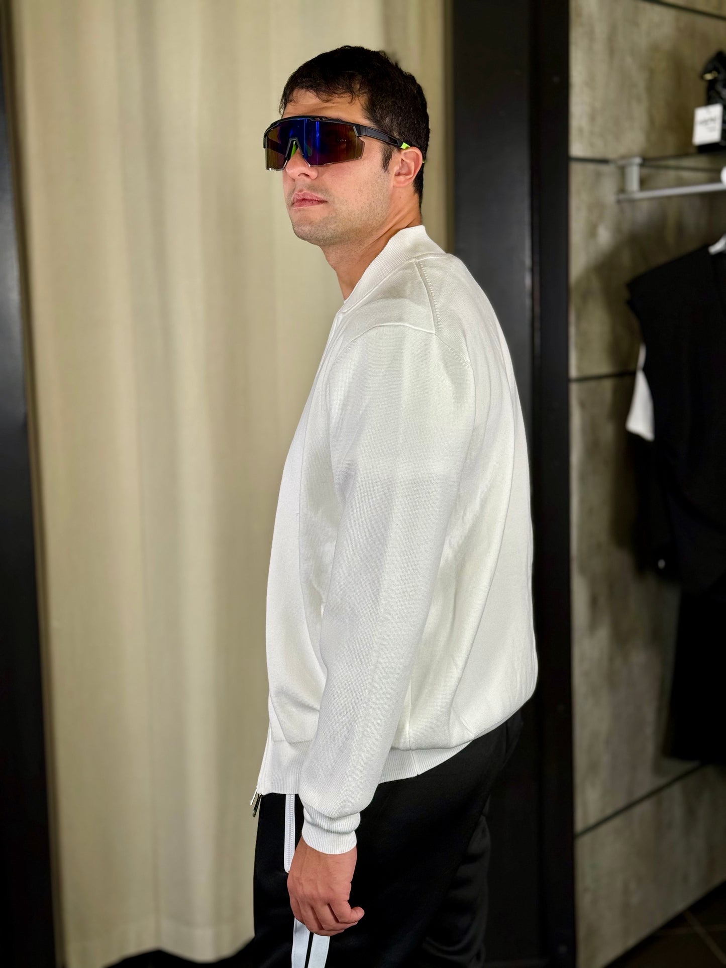 Maglia zip bianca 2347