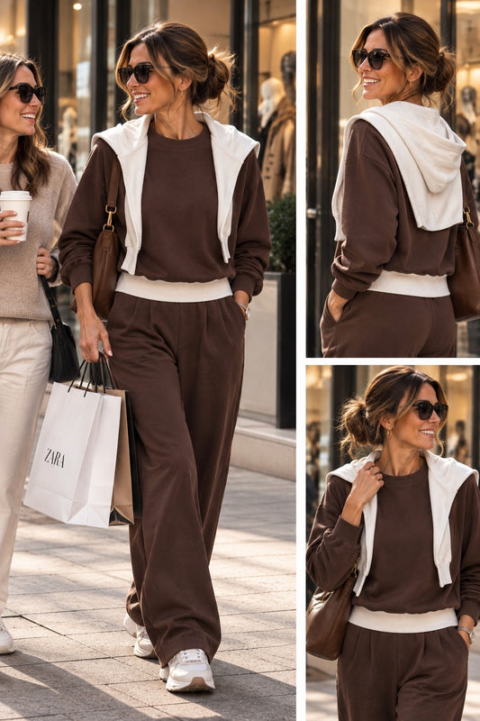 Tuta marrone a completo (Felpa e pantalone ) in taglia unica