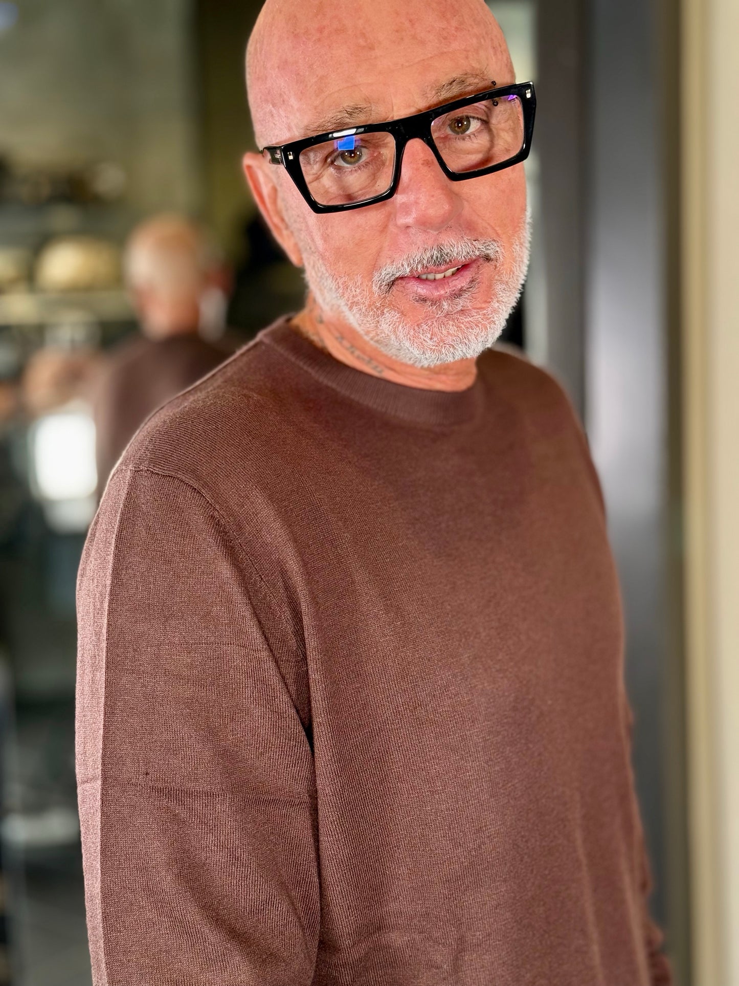 Maglioncino girocollo marrone 2362