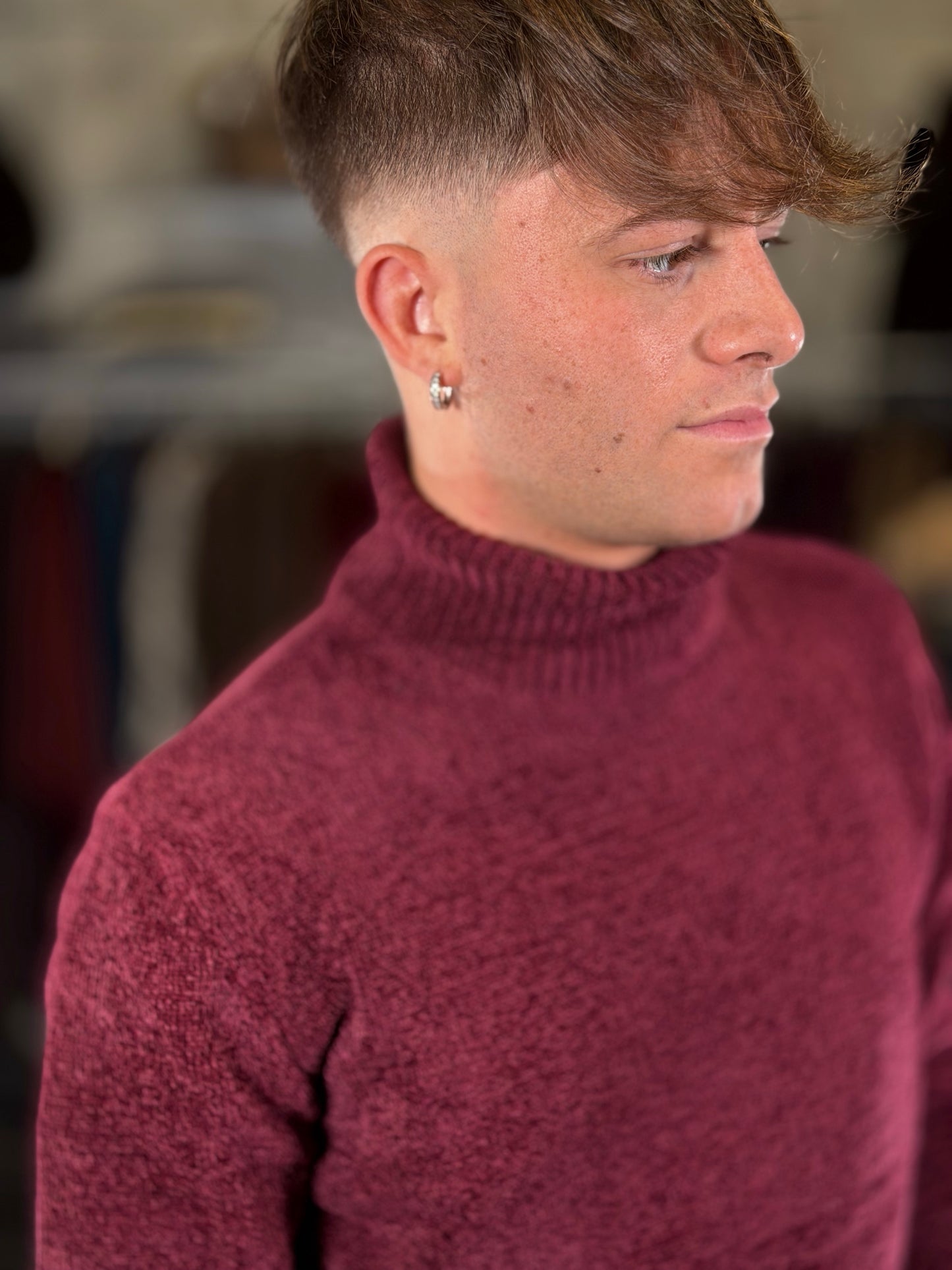 Dolcevita effetto ciniglia bordeaux 2501