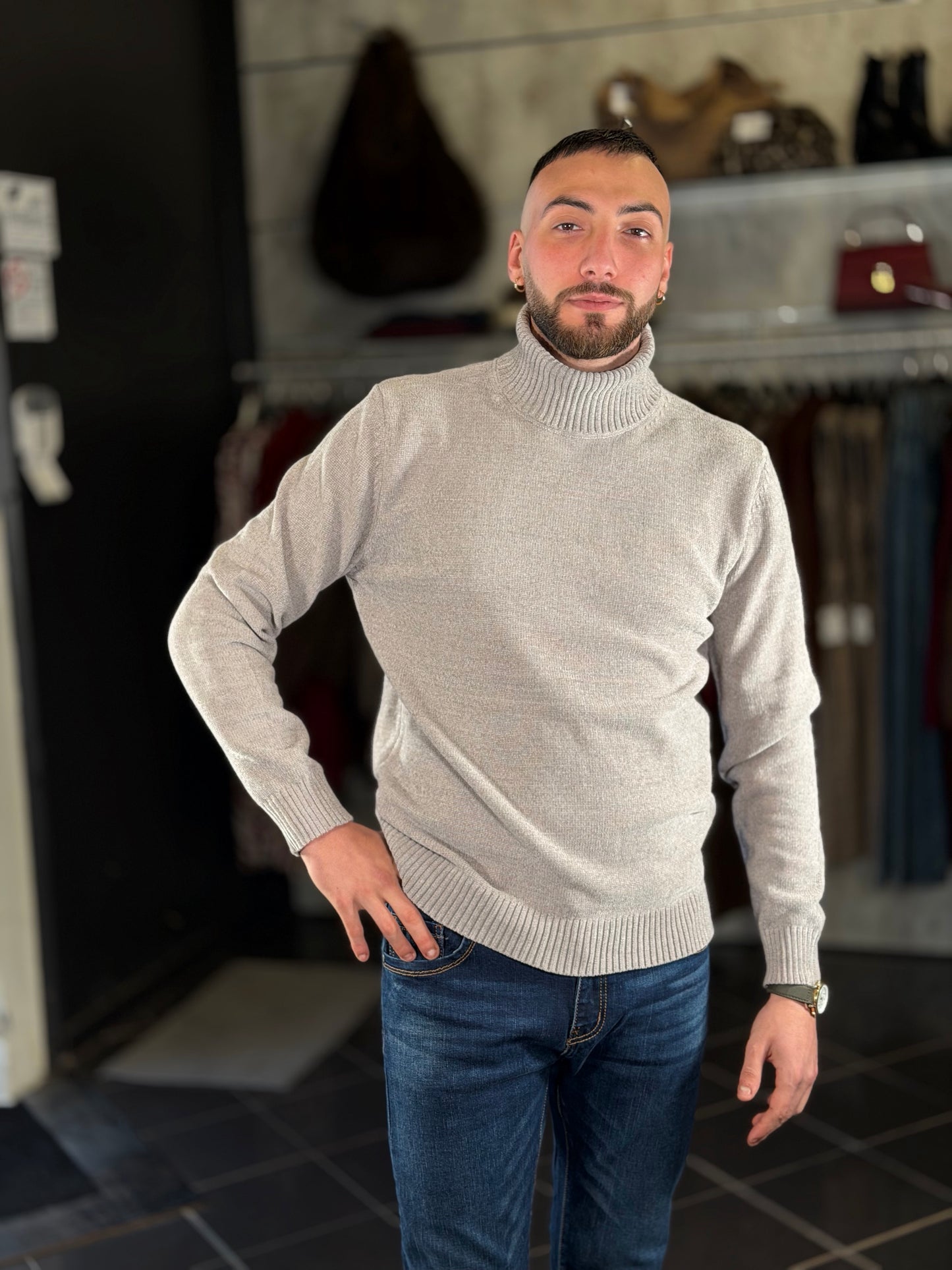 Dolcevita effetto ciniglia beige 2502