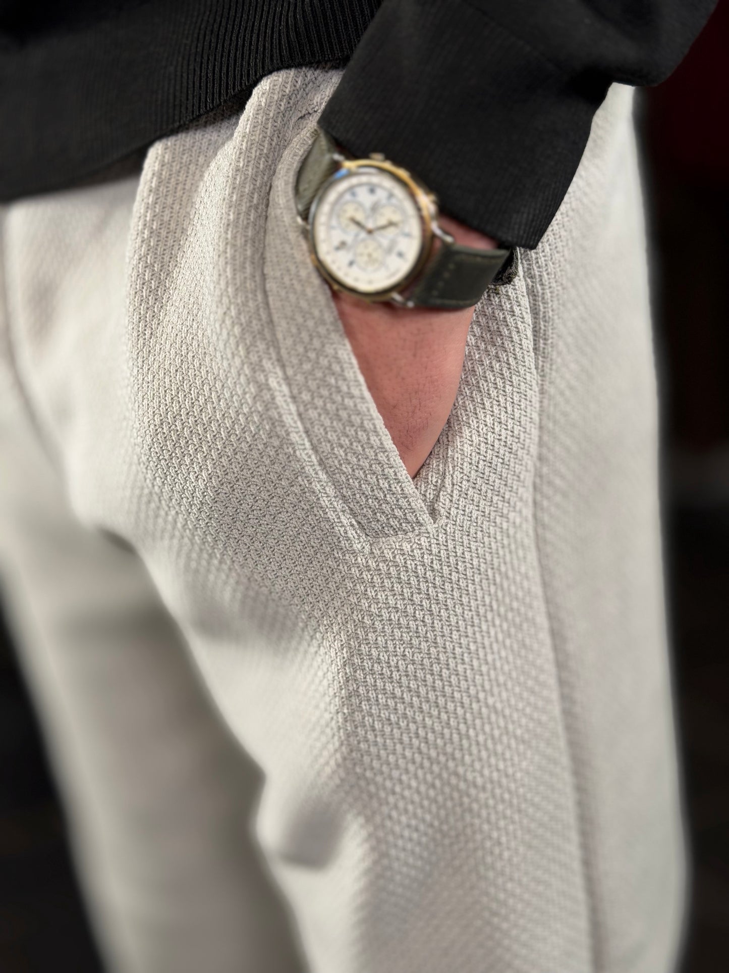 Pantalone tuta grigio puntinato 2515