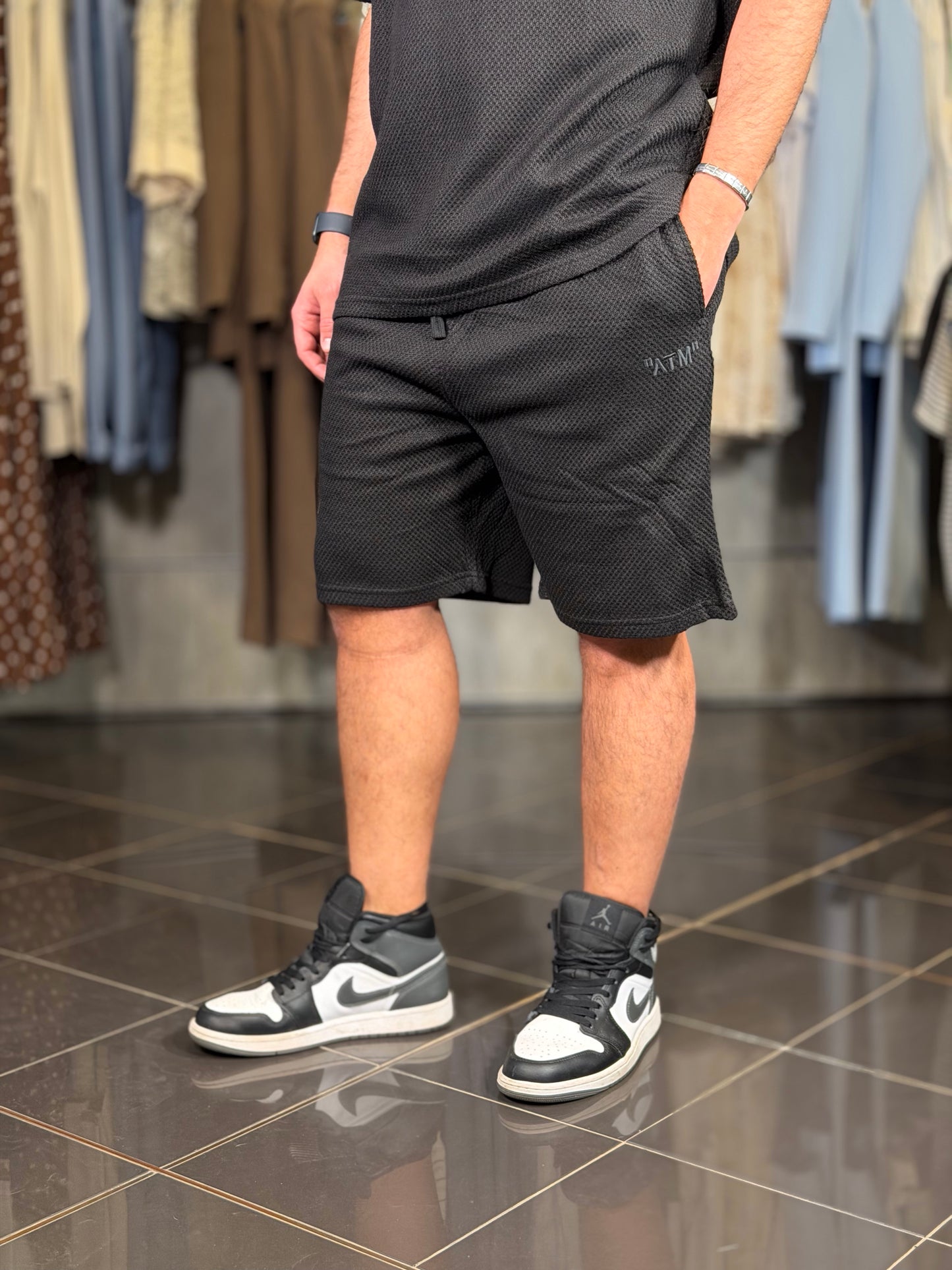 Completo (t-shirt + bermuda) nero 2149
