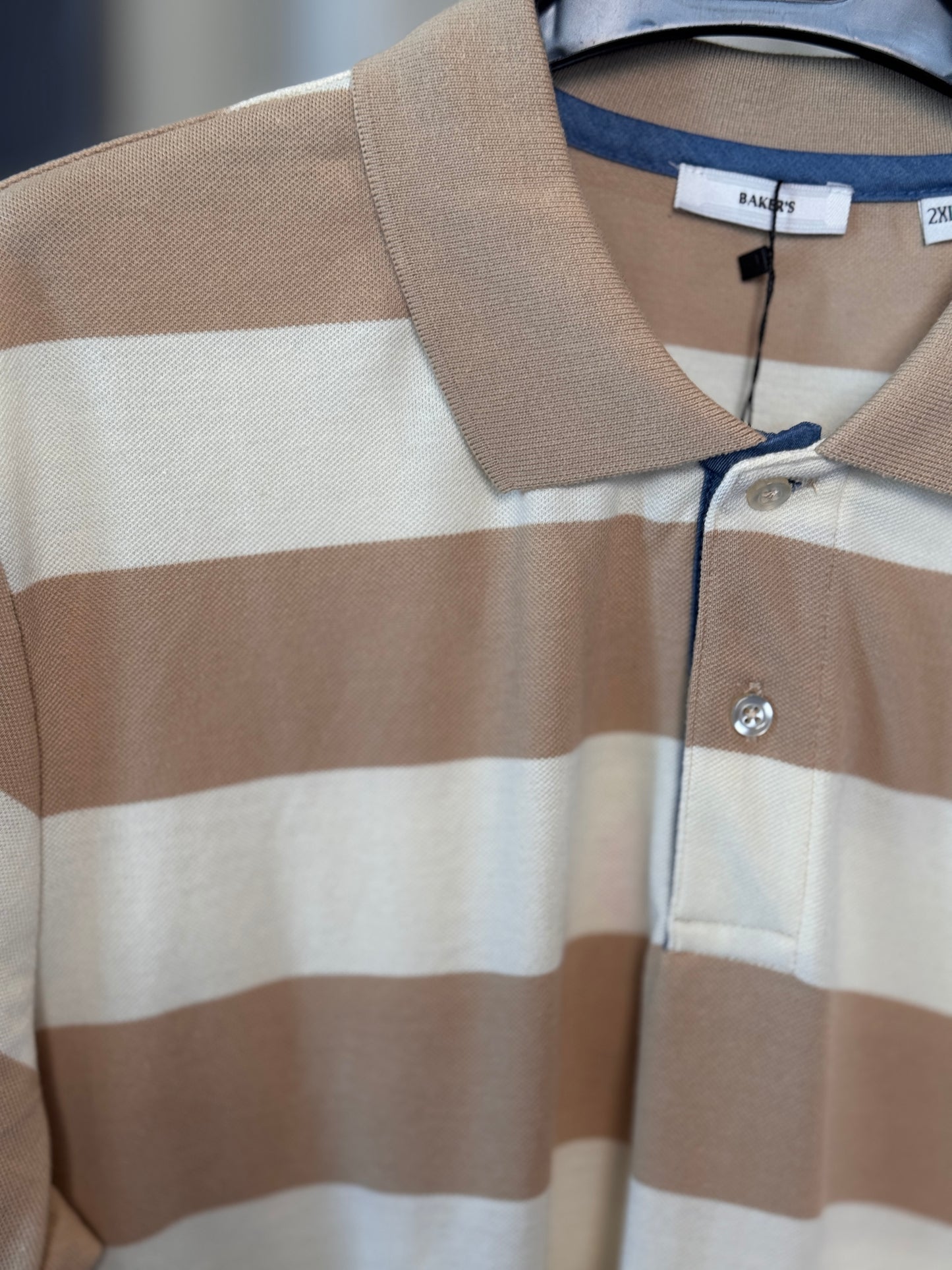 Polo a righe beige 2624