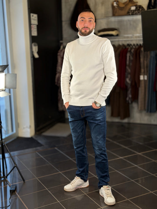 Dolcevita effetto ciniglia bianco 2500