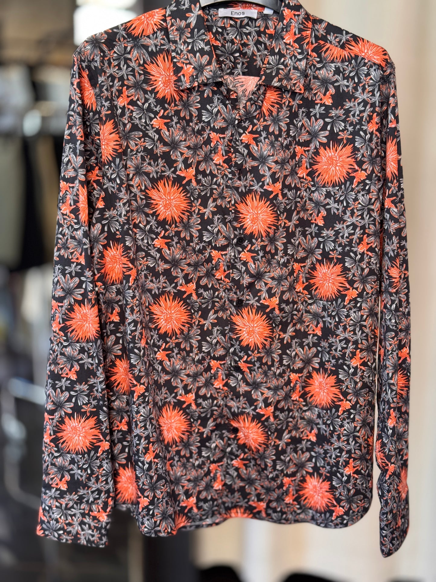 Camicia fantasia arancione 2619