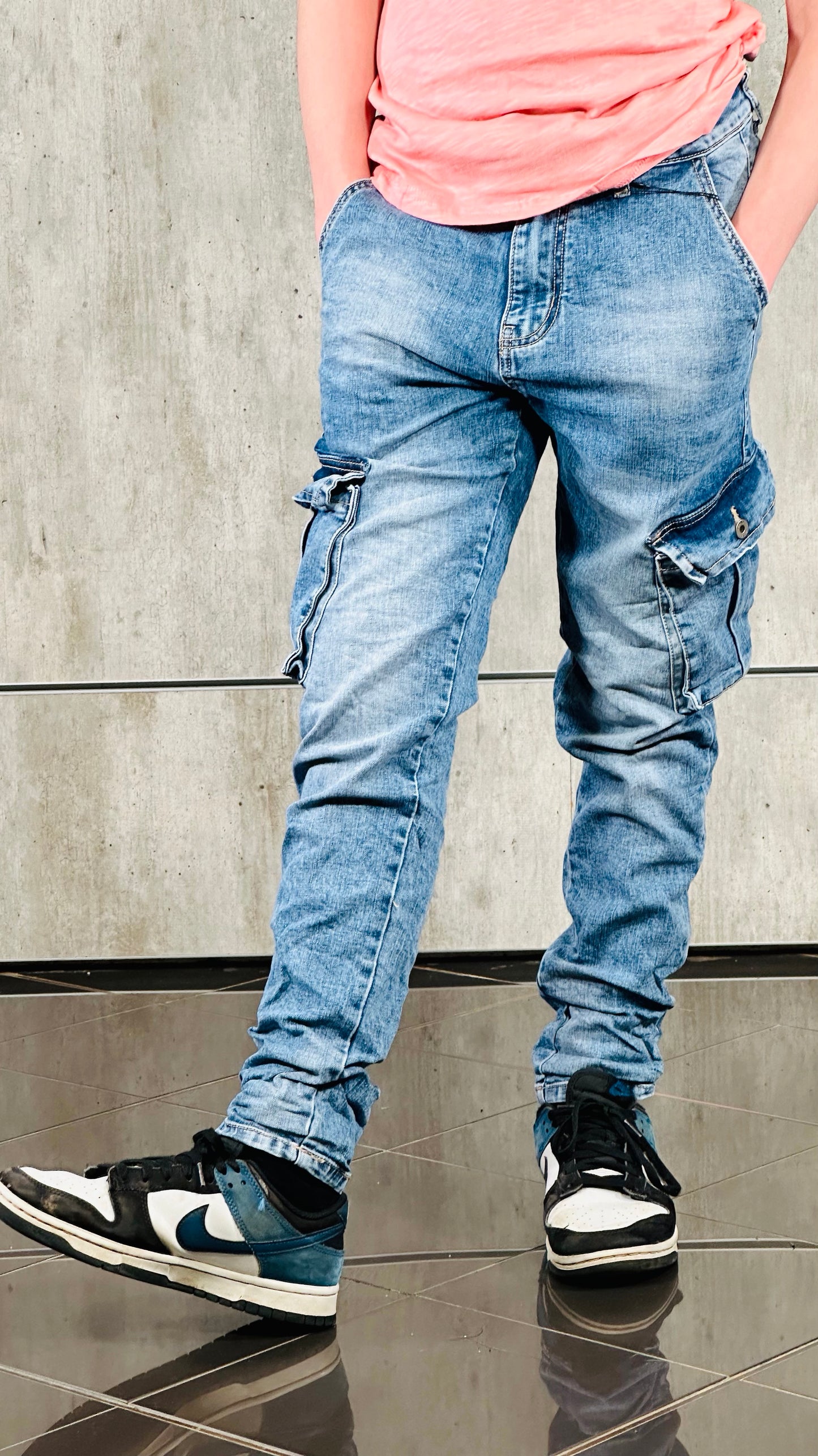 Jeans cargo Slim 146