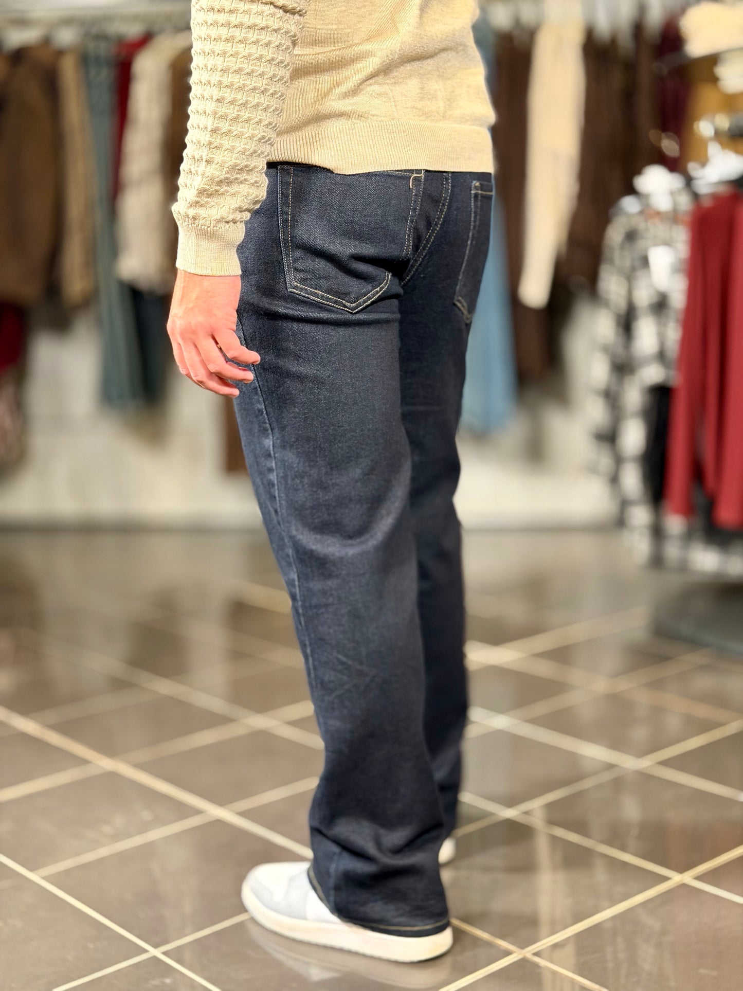 Jeans gamba larga blu scuro 2103