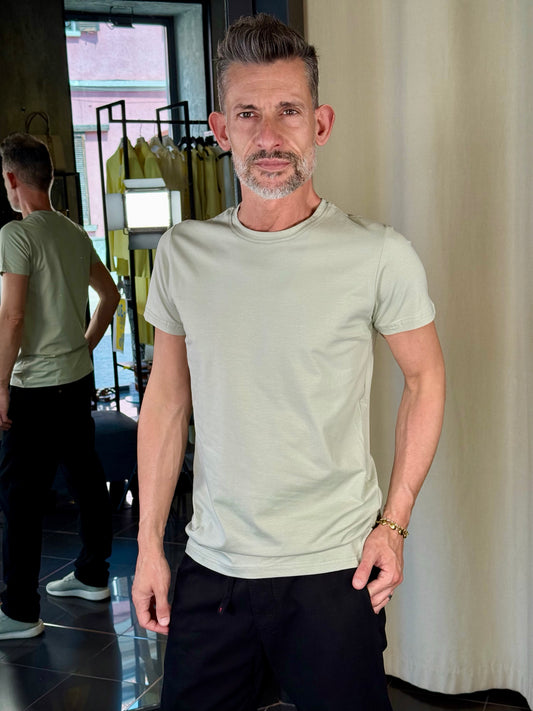 T-shirt verde menta basica 664