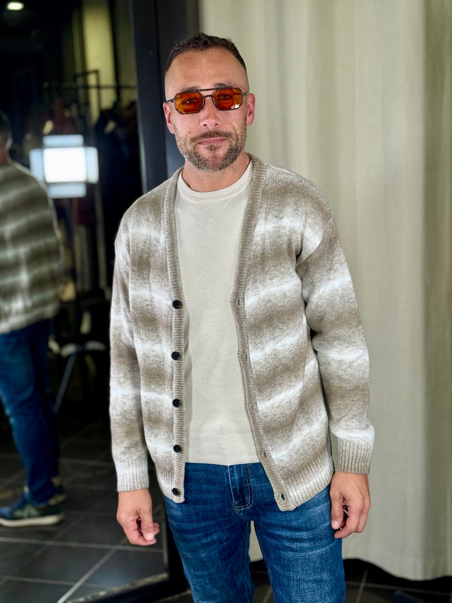 Cardigan tie dye beige 2122