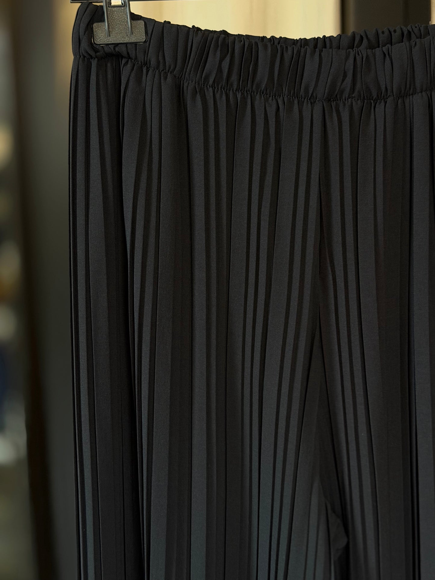 Pantalone plissettato nero in taglia unica 2521