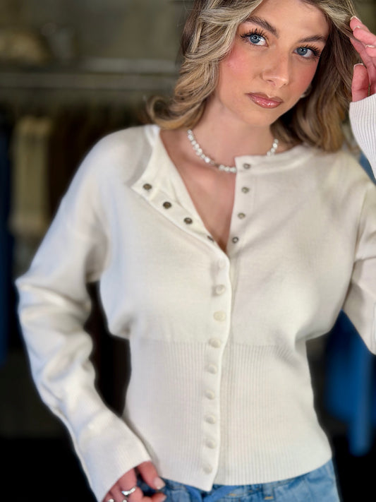 Cardigan bianco in taglia unica 2020