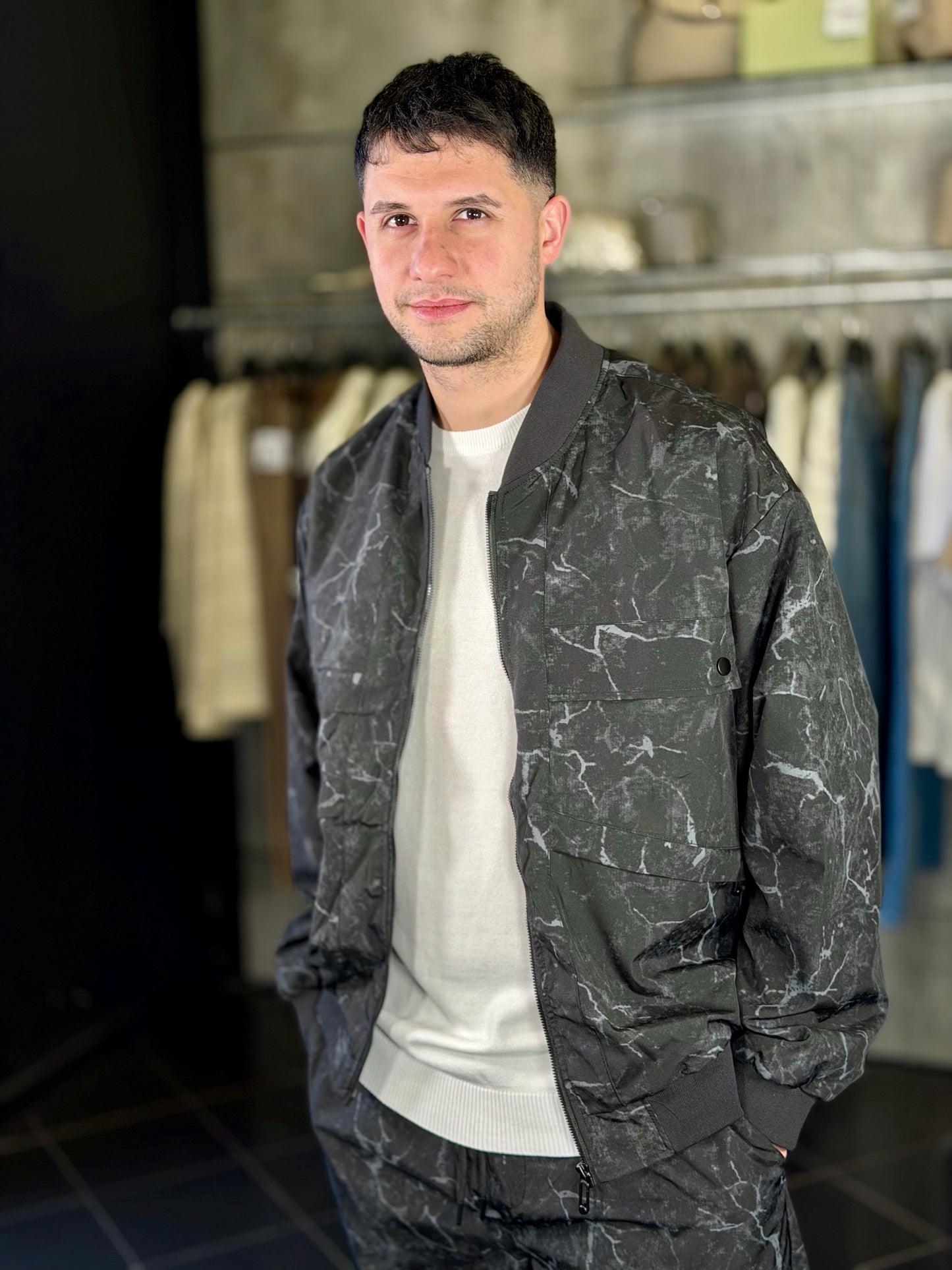 Completo (bomber + pantalone) nero 2131