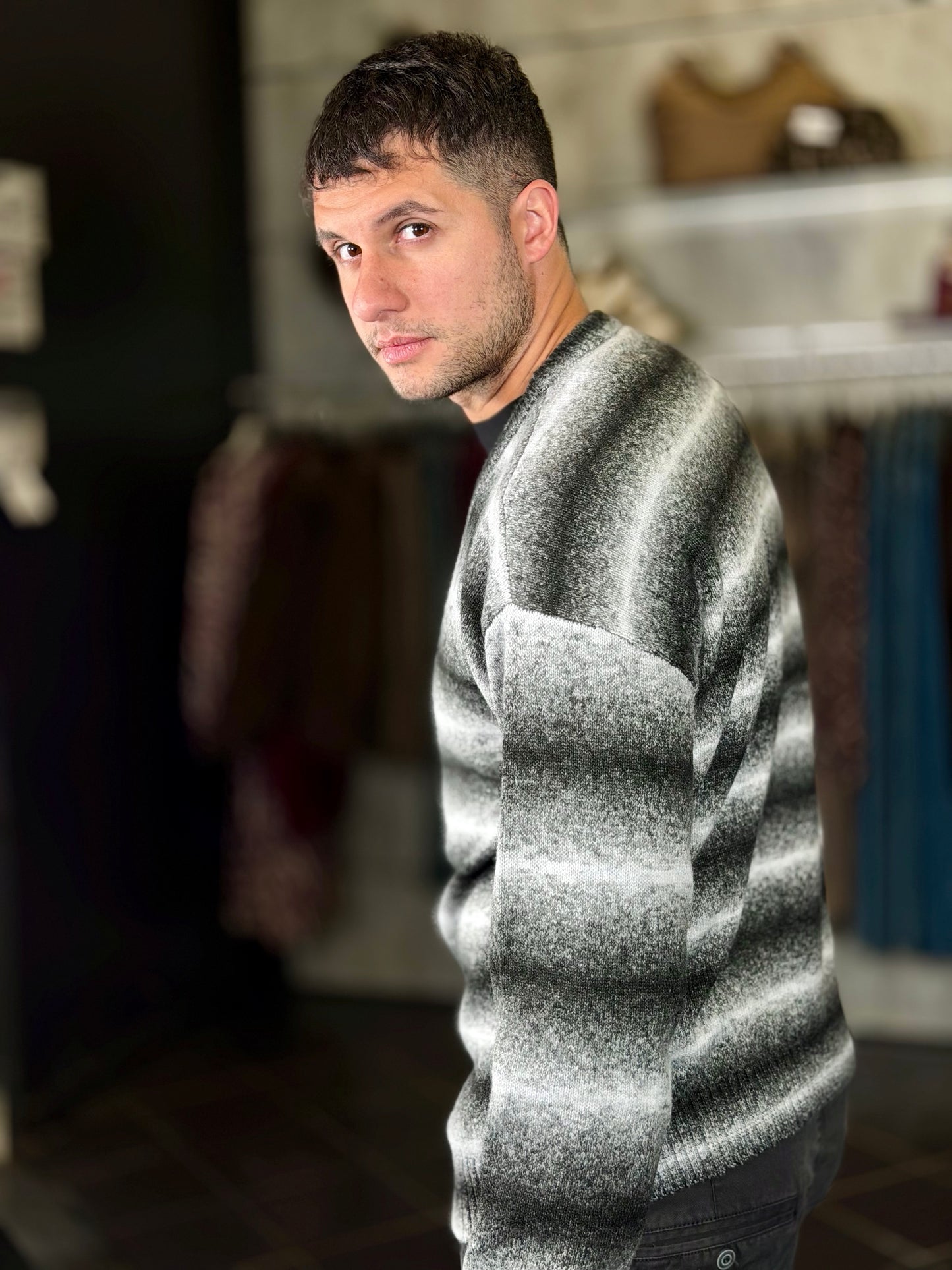 Cardigan tie dye grigio 2123