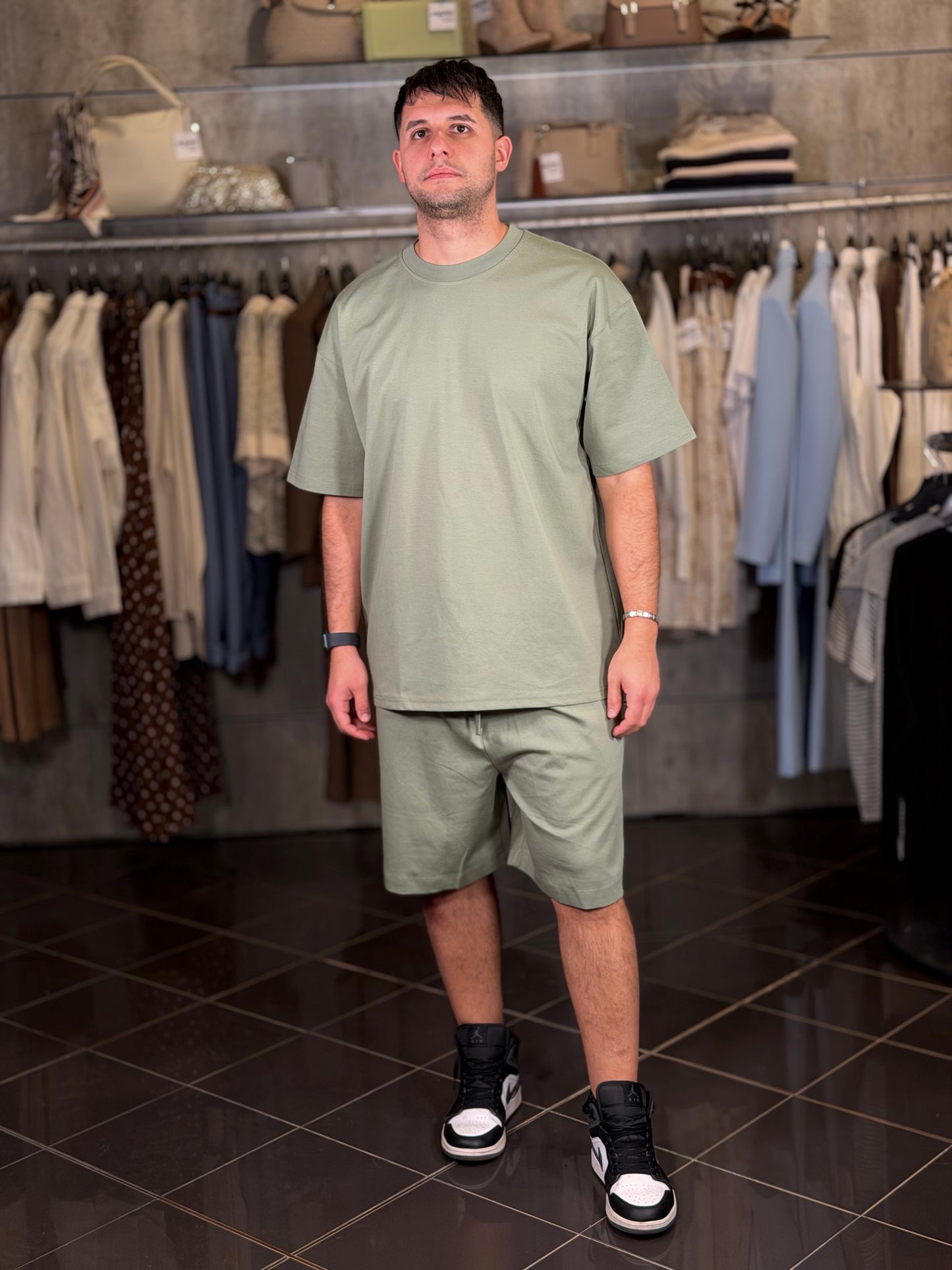 Completo verde (t-shirt oversize + bermuda) 2153