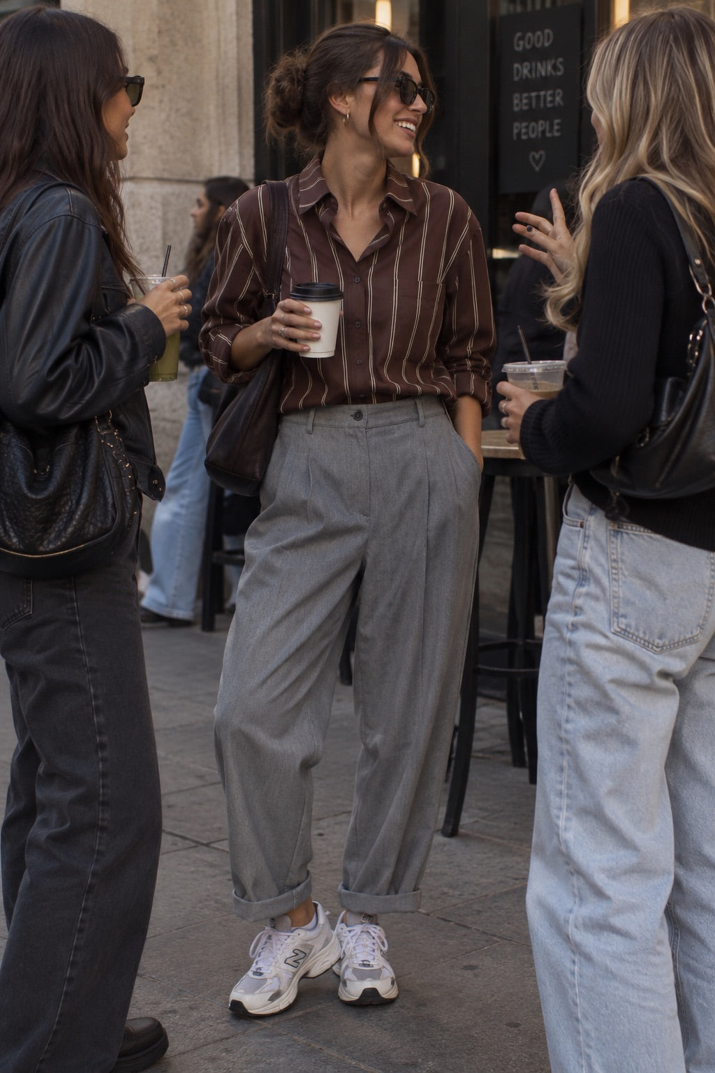 Pantalone balloons grigio in taglia unica