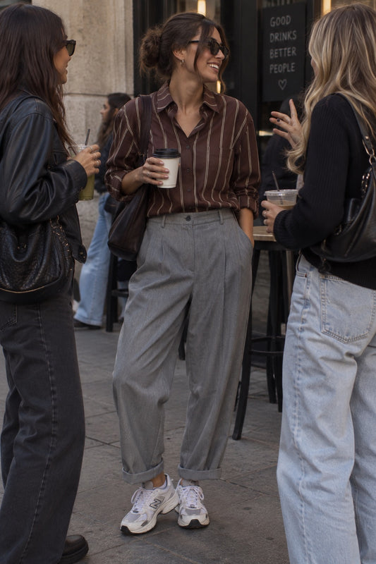 Pantalone balloons grigio in taglia unica