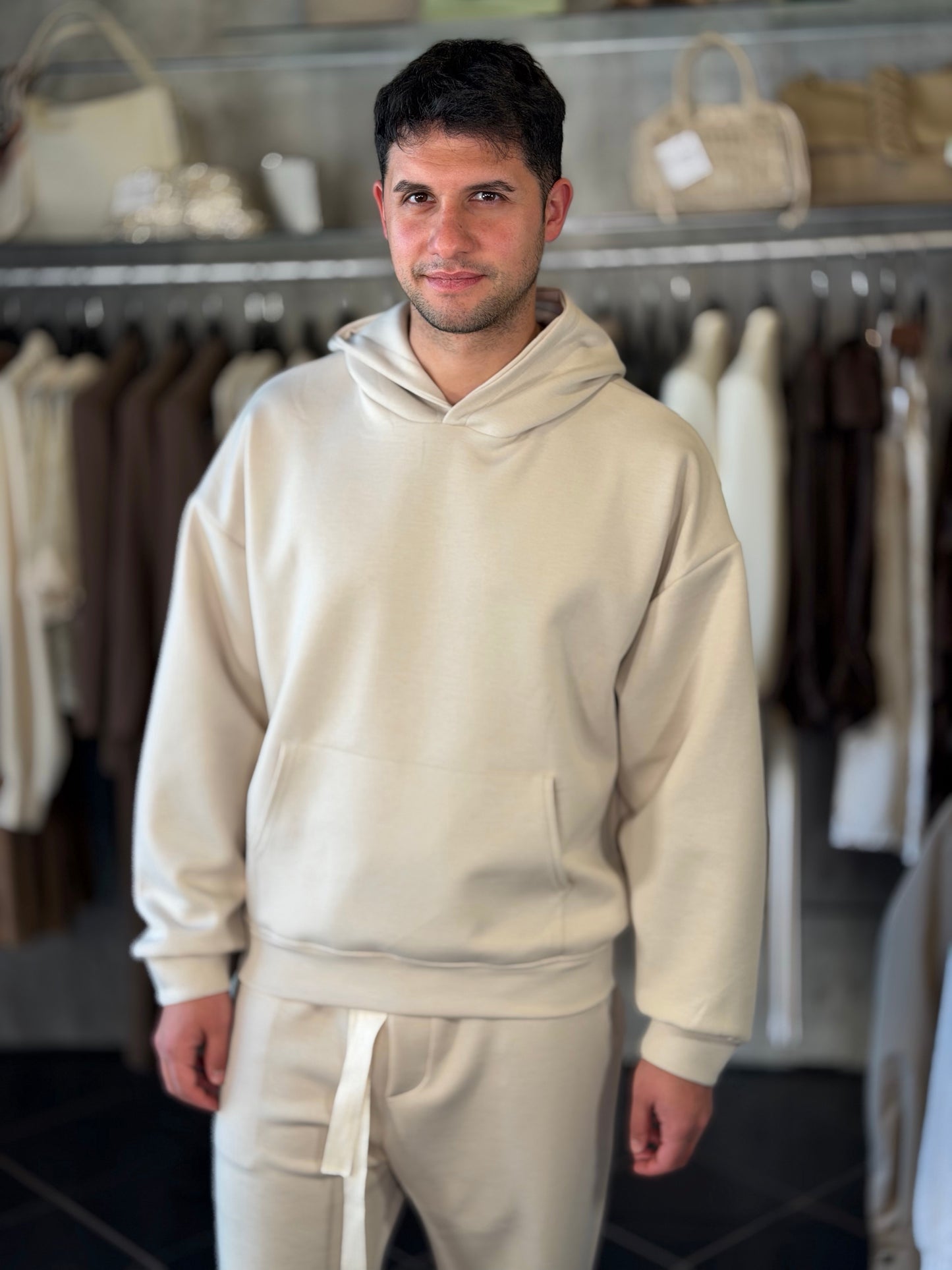 Completo tuta (felpa + pantalone) beige 2286