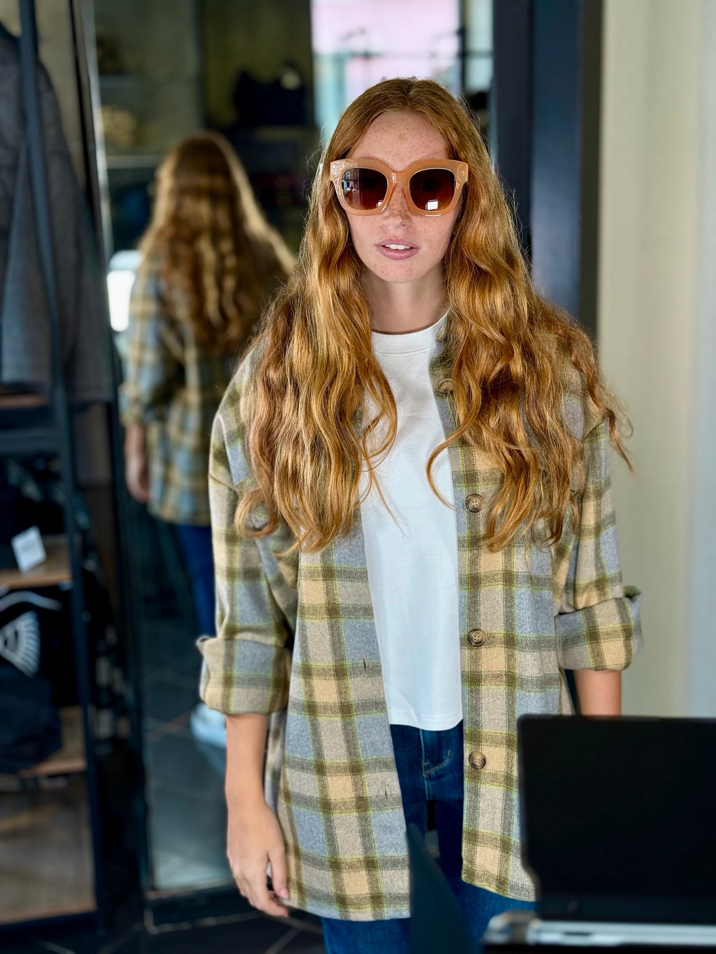 Camicia scozzese oversize 2269