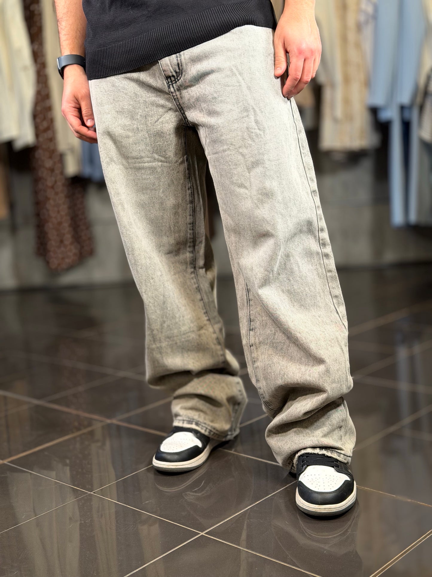 Jeans grigio baggy 2091