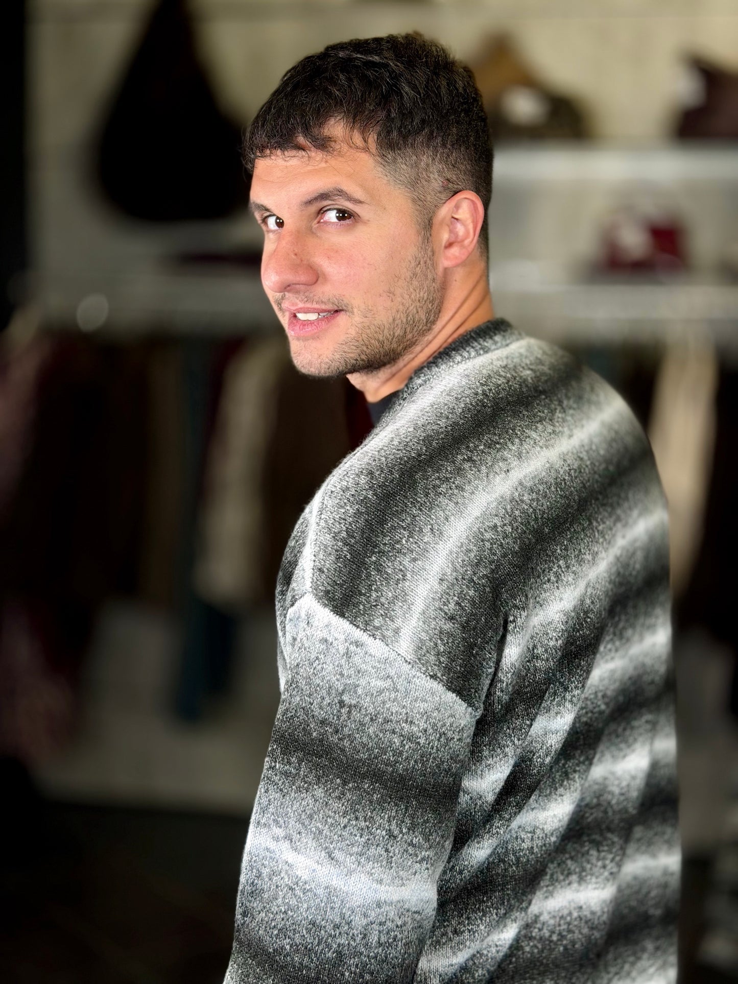 Cardigan tie dye grigio 2123